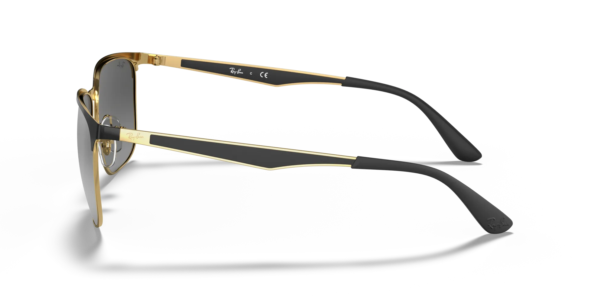 Ray - Ban RB3569 187/88 Occhiali da sole Metallo Nero Grigio Squadrata Normale Sfumato - immagine 4