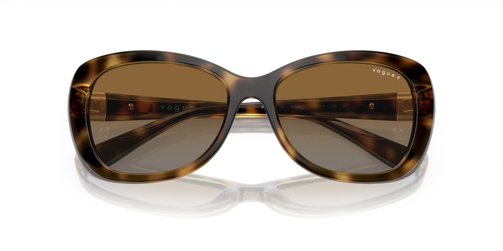VOGUE EYEWEAR VO2943SB W656T5 Occhiali da sole Iniettato Marrone Marrone Farfalla Polarizzata Sfumato - immagine 2