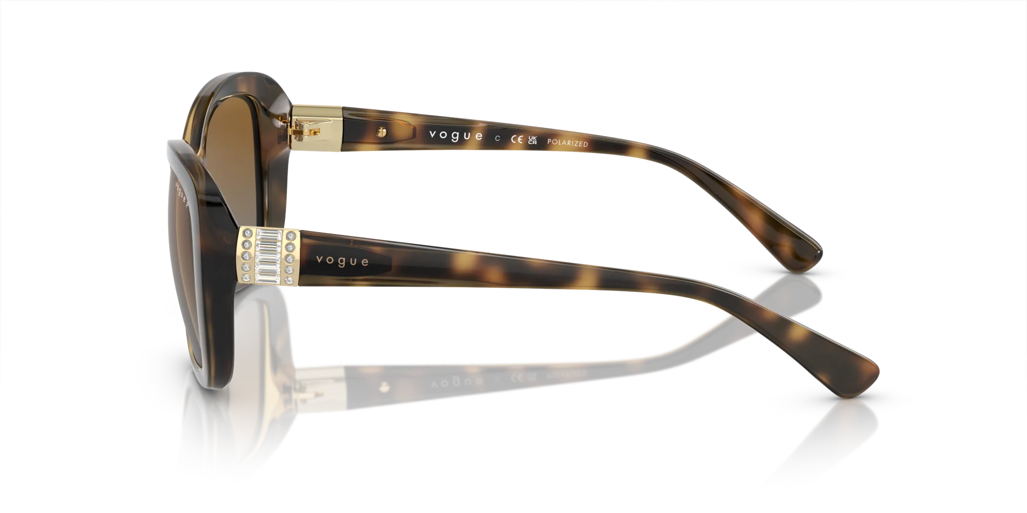 VOGUE EYEWEAR VO2943SB W656T5 Occhiali da sole Iniettato Marrone Marrone Farfalla Polarizzata Sfumato - immagine 4