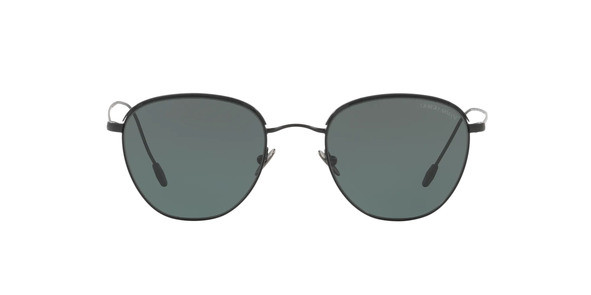 Giorgio Armani AR6048 300171 Occhiali da sole Acciaio Nero Verde Squadrata Normale - immagine 2