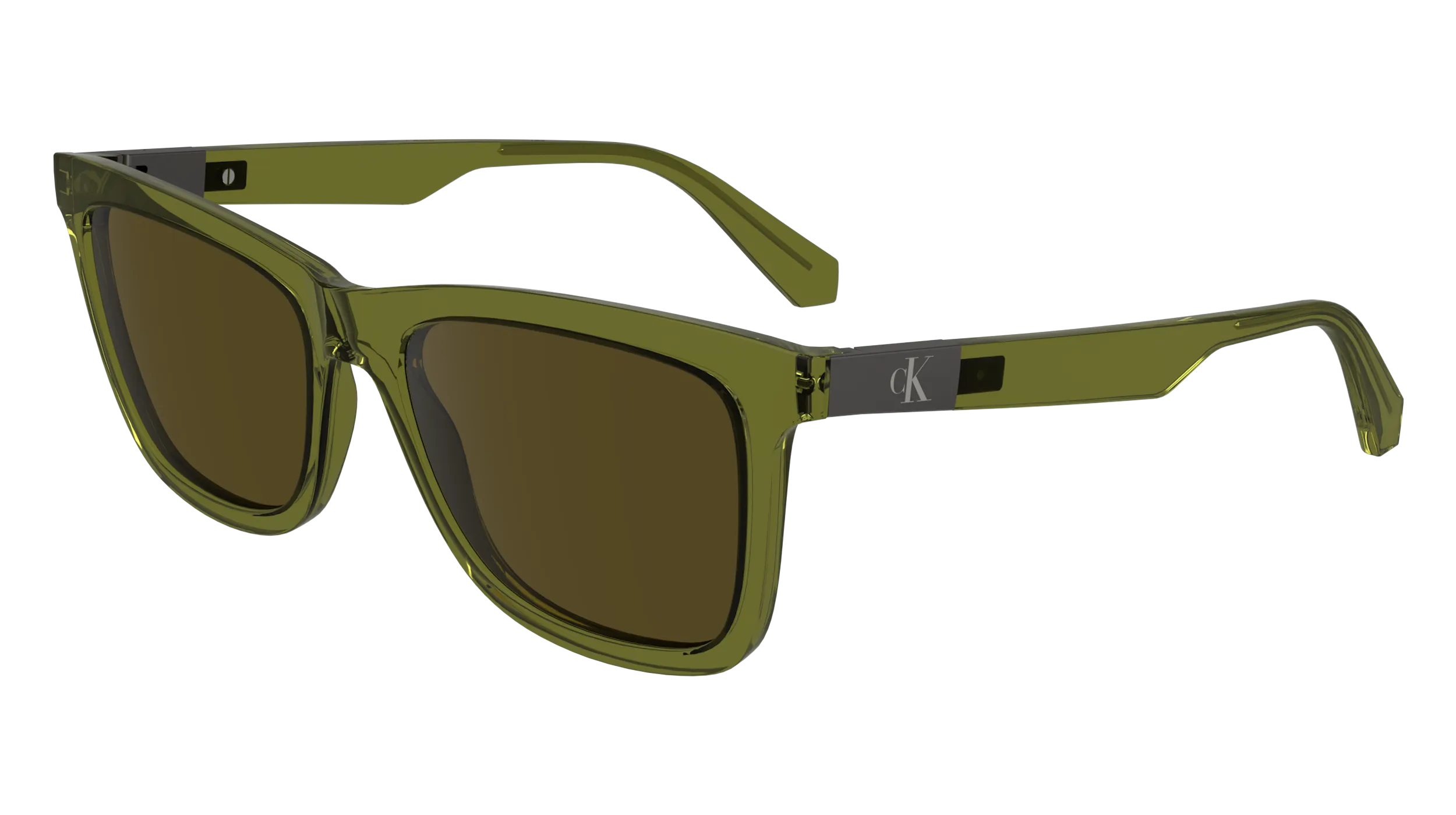 Calvin Klein CKJ24601S 309 Occhiali da sole Bio-iniettato Verde Marrone Squadrata Normale Normale - immagine 1