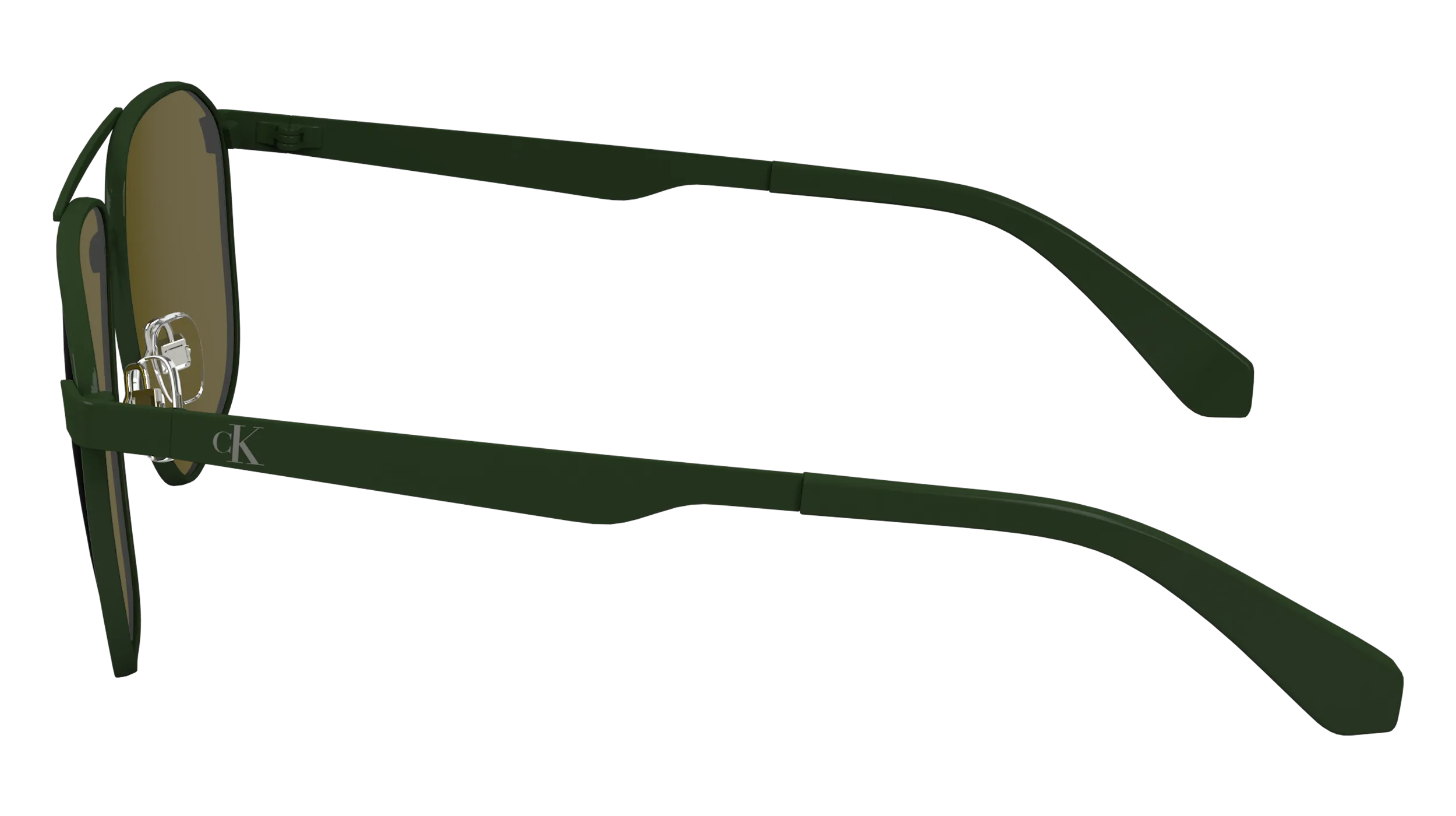 Calvin Klein CKJ24202S 309 Occhiali da sole Metallo Verde Marrone Squadrata Normale Normale - immagine 4
