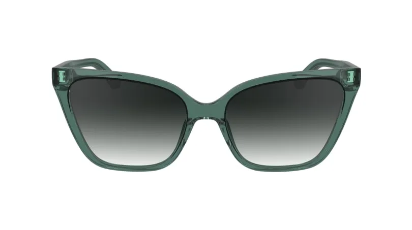 Calvin Klein CK24507S 338 Occhiali da sole Bio-iniettato Grigio Cat Eye Normale Sfumato - immagine 2