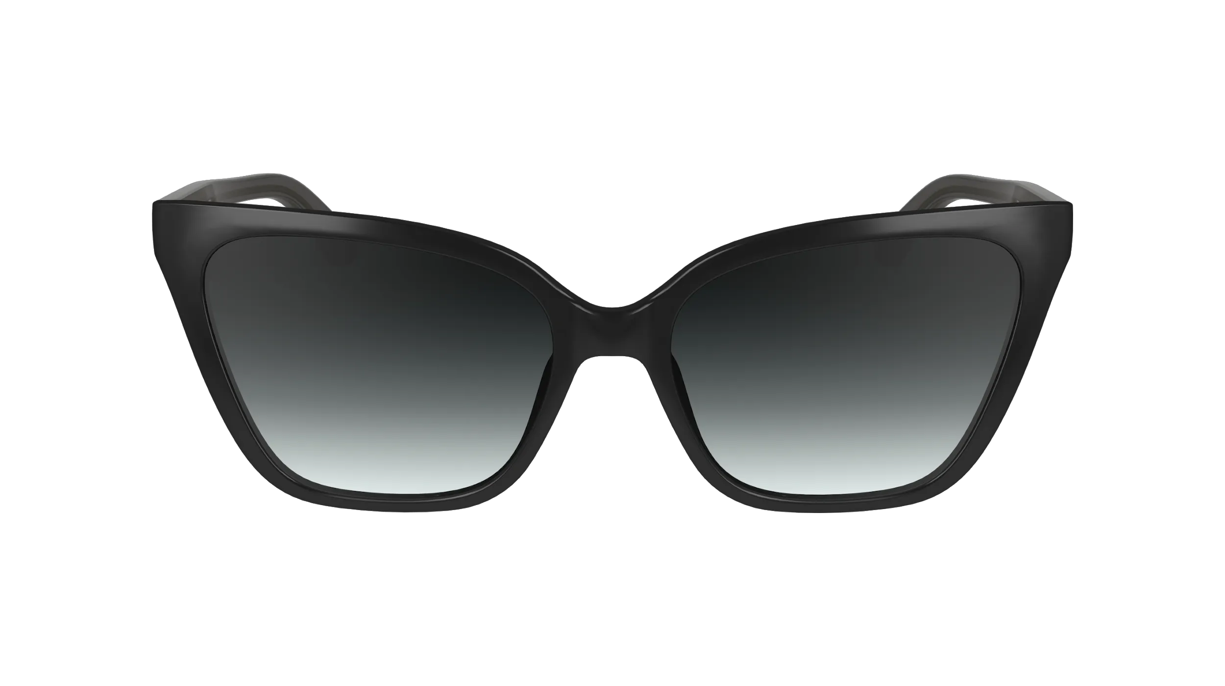 Calvin Klein CK24507S 001 Occhiali da sole Bio-iniettato Nero Grigio Cat Eye Normale Sfumato - immagine 3
