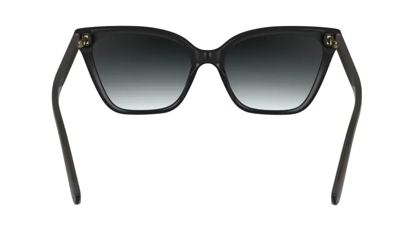Calvin Klein CK24507S 001 Occhiali da sole Bio-iniettato Nero Grigio Cat Eye Normale Sfumato - immagine 4