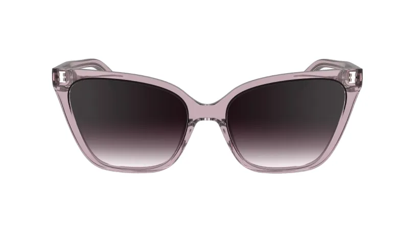 Calvin Klein CK24507S 601 Occhiali da sole Bio-iniettato Rosso Viola Cat Eye Normale Sfumato - immagine 2
