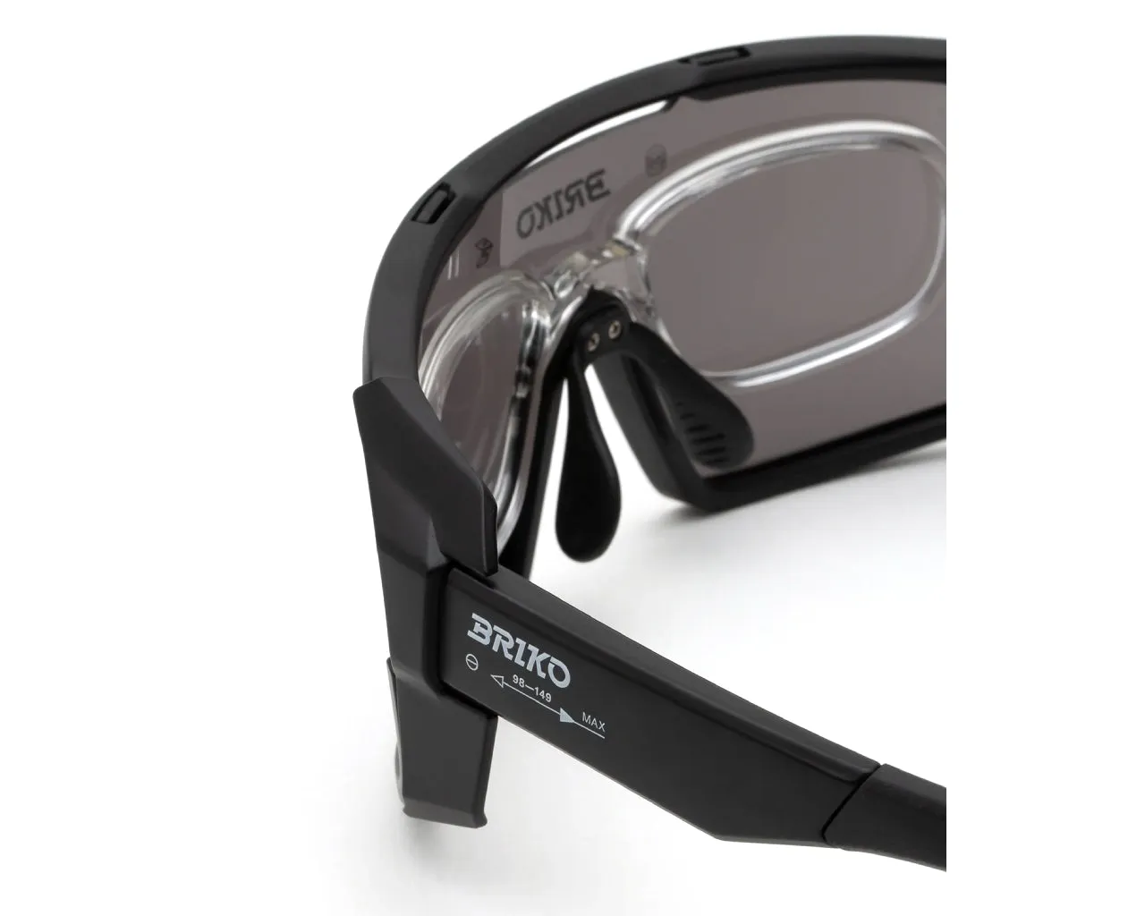 Briko A7I Load Modular Black A0G Occhiali da sole Plastica Nero Grigio Maschera Normale Specchiato - immagine 3