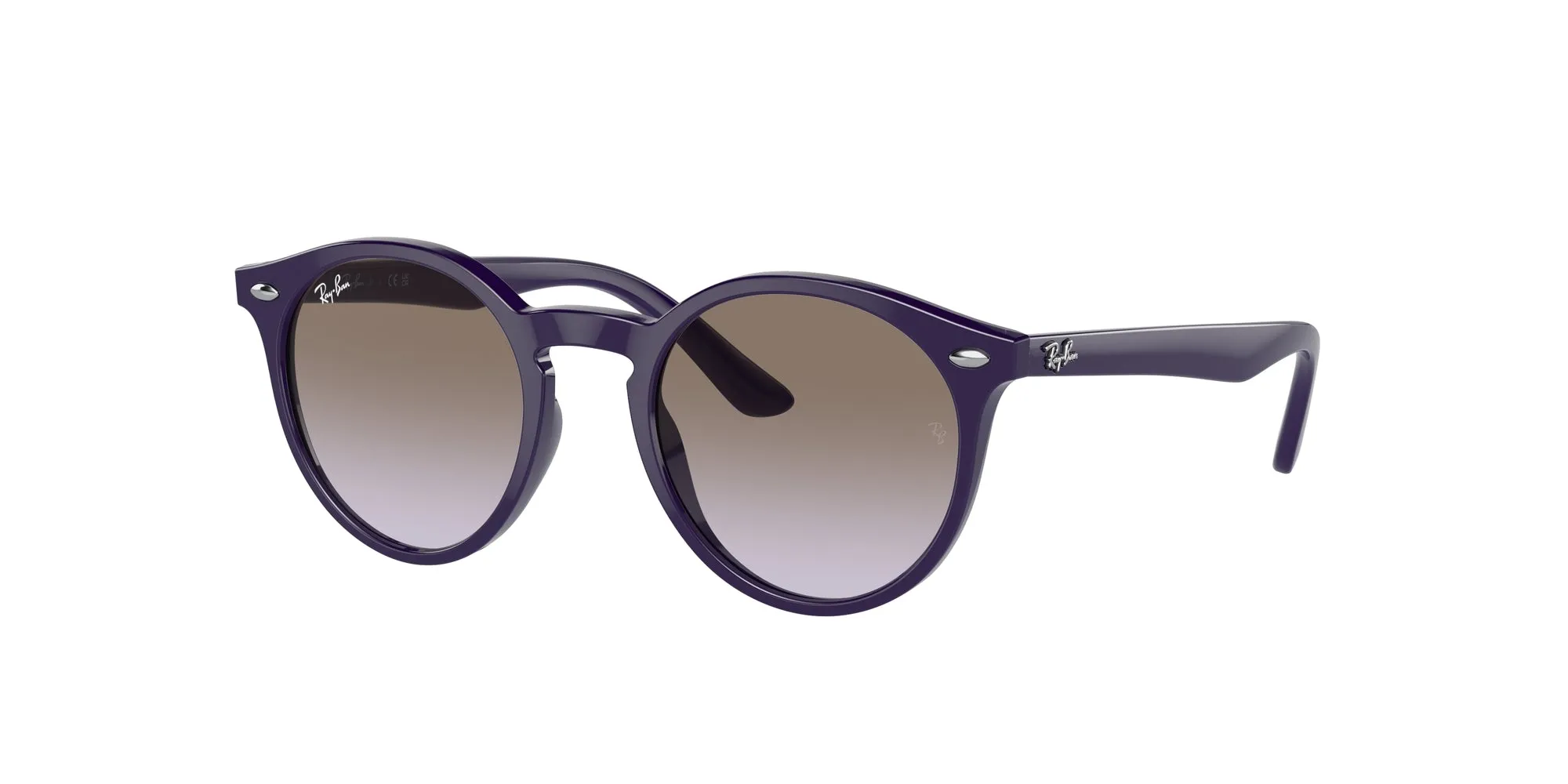 Ray - Ban RJ9064S 71634Q Occhiali da sole Iniettato Viola Grigio Pantos Normale Sfumato - immagine 1