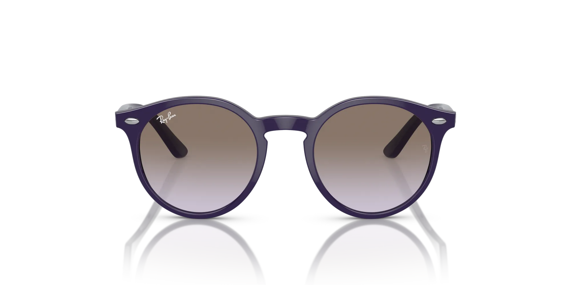 Ray - Ban RJ9064S 71634Q Occhiali da sole Iniettato Viola Grigio Pantos Normale Sfumato - immagine 3