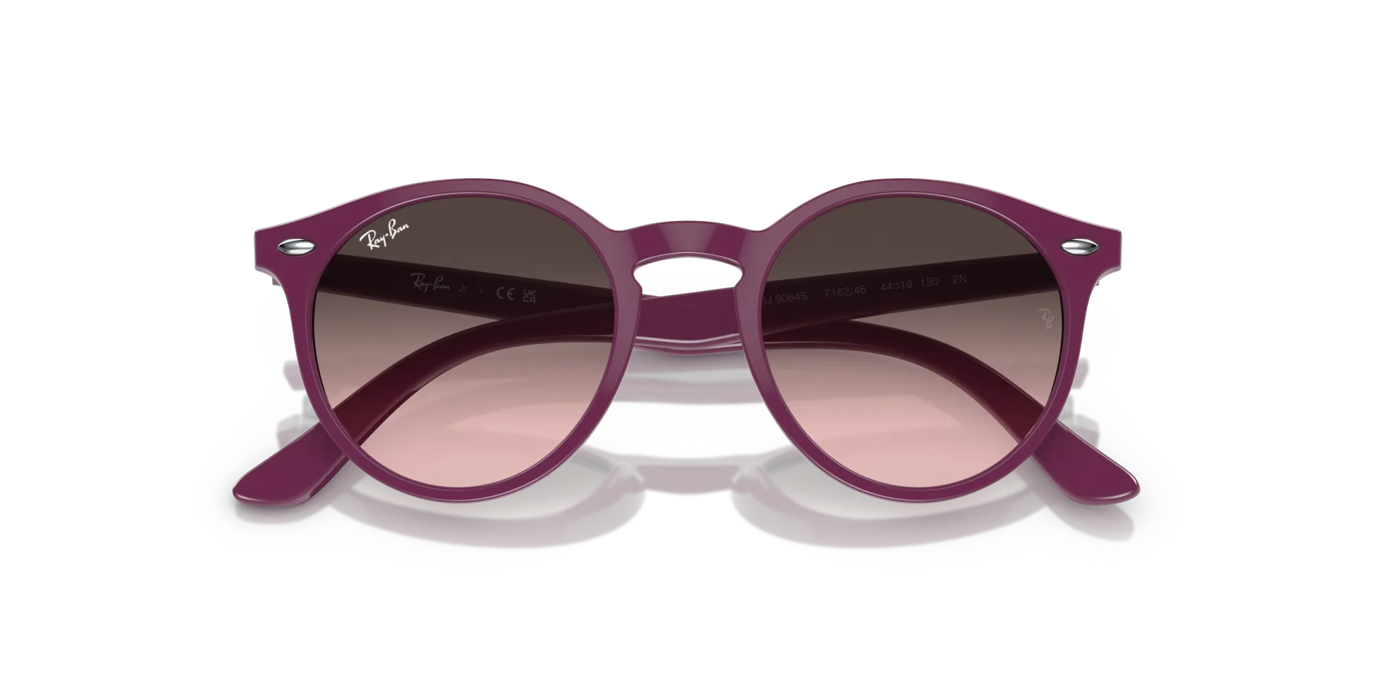 Ray - Ban RJ9064S 716246 Occhiali da sole bambino Iniettato Viola Rosa Pantos Normale Sfumato - immagine 2
