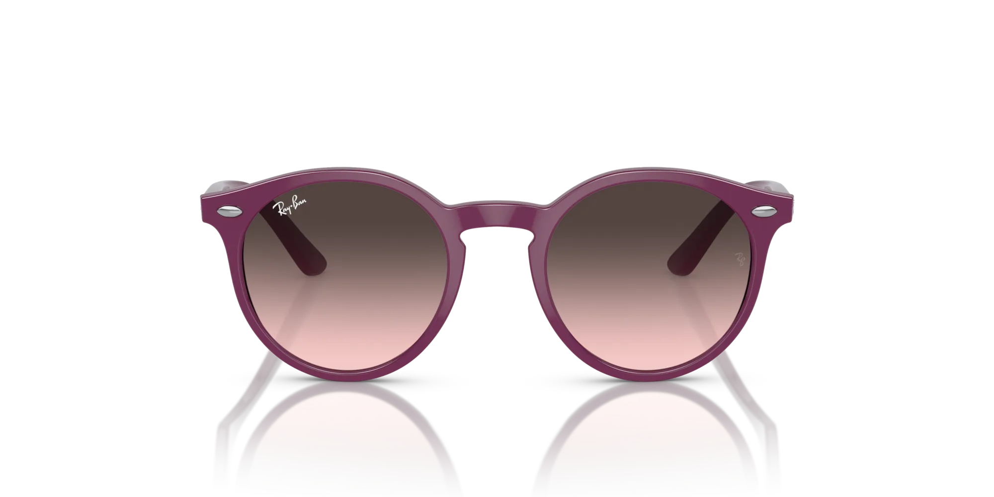 Ray - Ban RJ9064S 716246 Occhiali da sole bambino Iniettato Viola Rosa Pantos Normale Sfumato - immagine 3
