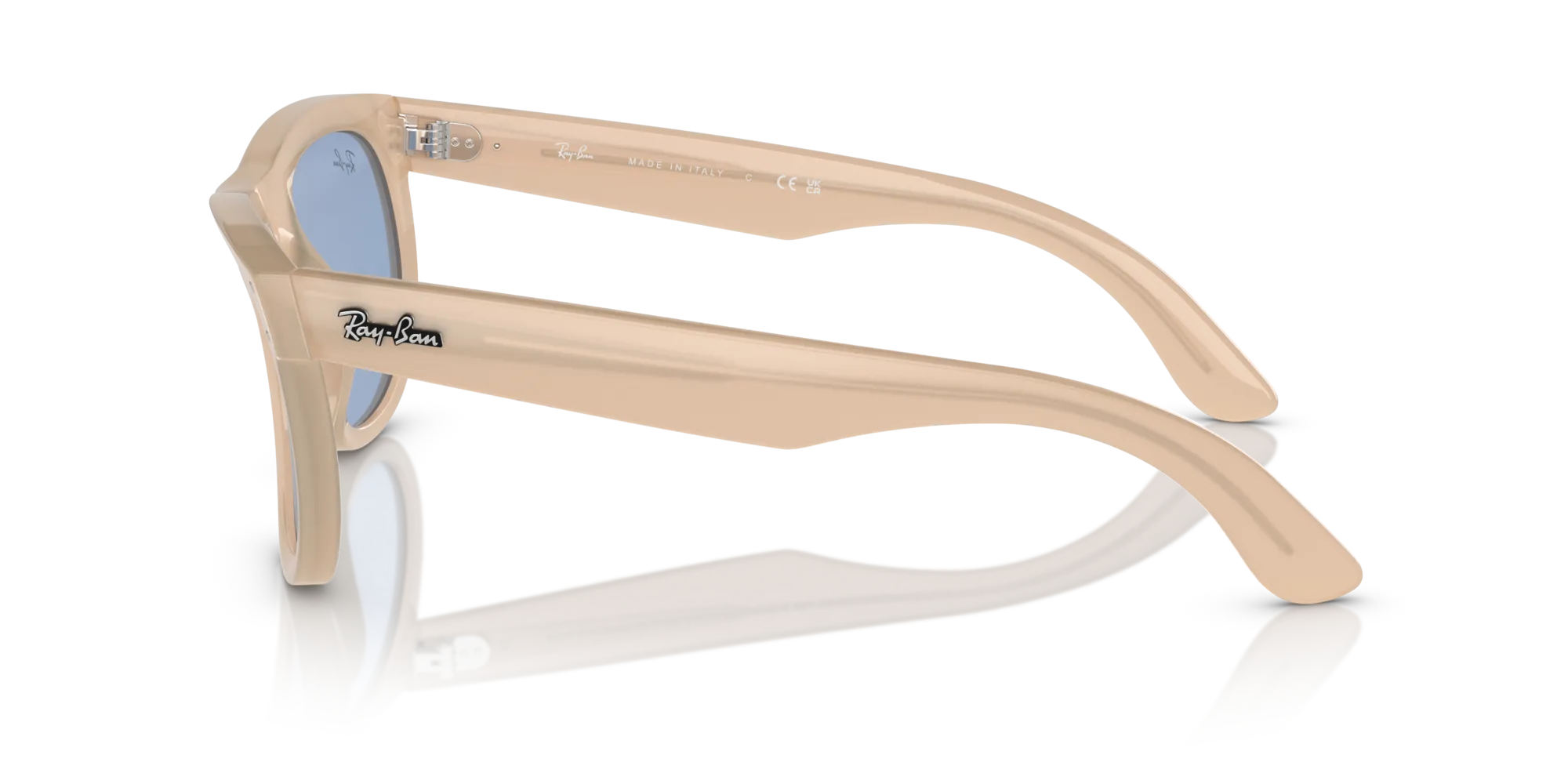 Ray - Ban RBR0502S WAYFARER REVERSE 678072 Occhiali da sole Acetato Beige Blu Squadrata Normale - immagine 4