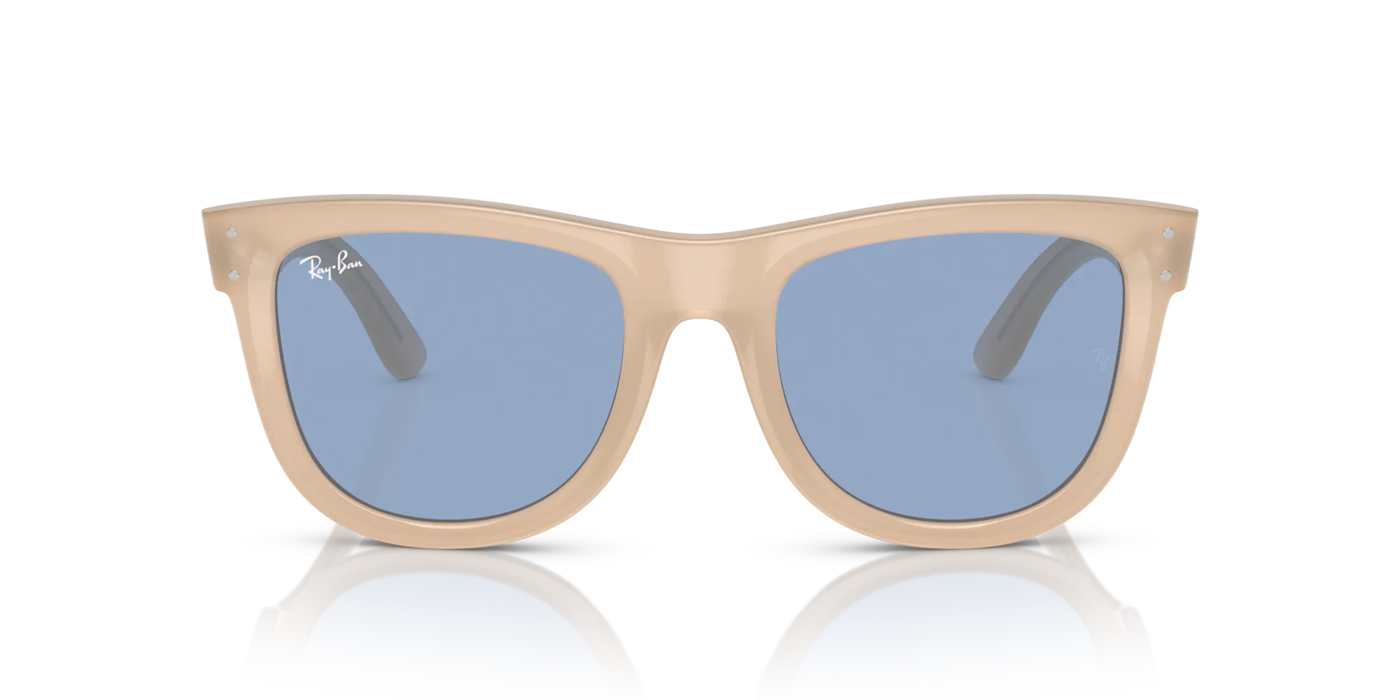 Ray - Ban RBR0502S WAYFARER REVERSE 678072 Occhiali da sole Acetato Beige Blu Squadrata Normale - immagine 3
