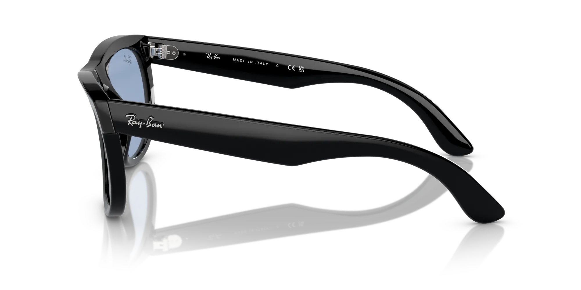 Ray - Ban RBR0502S WAYFARER REVERSE 667772 Occhiali da sole Acetato Nero Blu Squadrata Normale - immagine 4