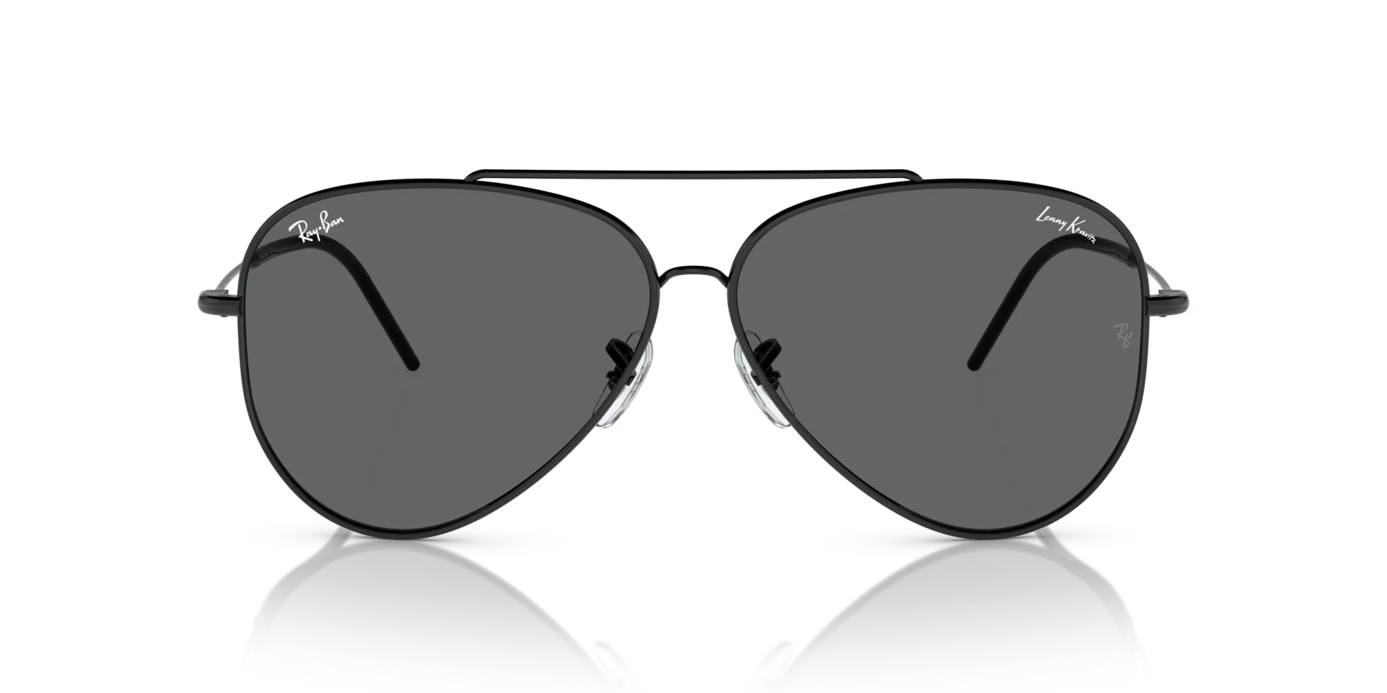 Ray - Ban RBR0101S AVIATOR REVERSE 002/GR Occhiali da sole Metallo Nero Grigio Pilot Normale - immagine 3