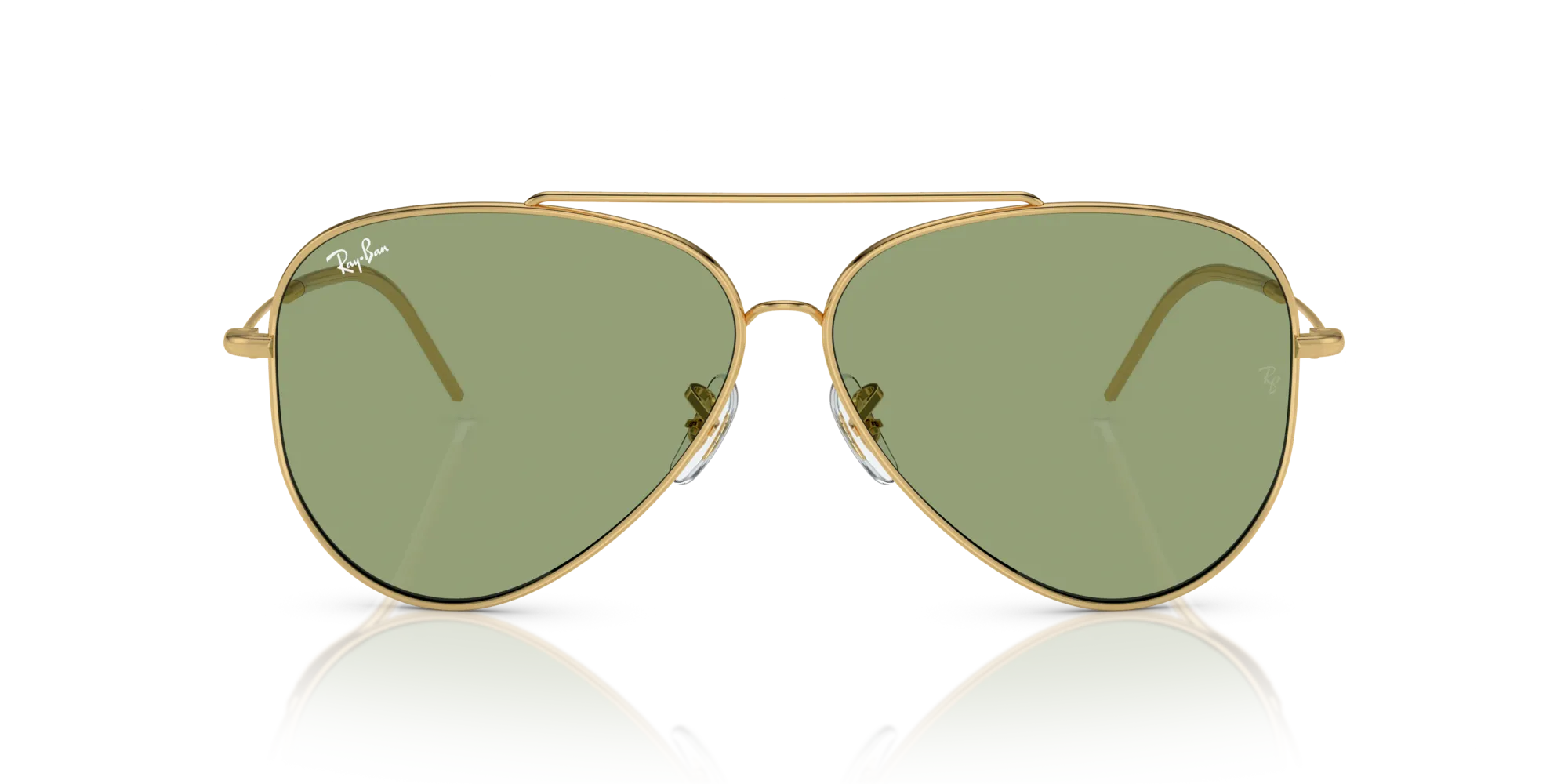 Ray - Ban RBR0101S AVIATOR REVERSE 001/82 Occhiali da sole Metallo Oro Verde Pilot Normale - immagine 3