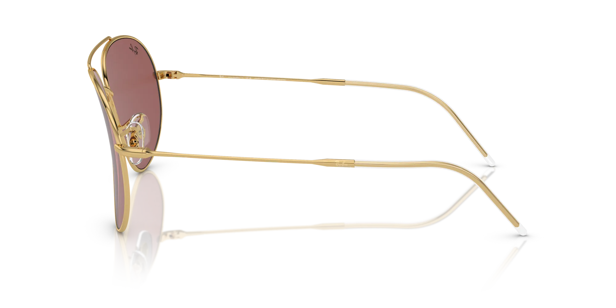 Ray - Ban RBR0101S AVIATOR REVERSE 001/69 Occhiali da sole Metallo Oro Viola Pilot Normale - immagine 4
