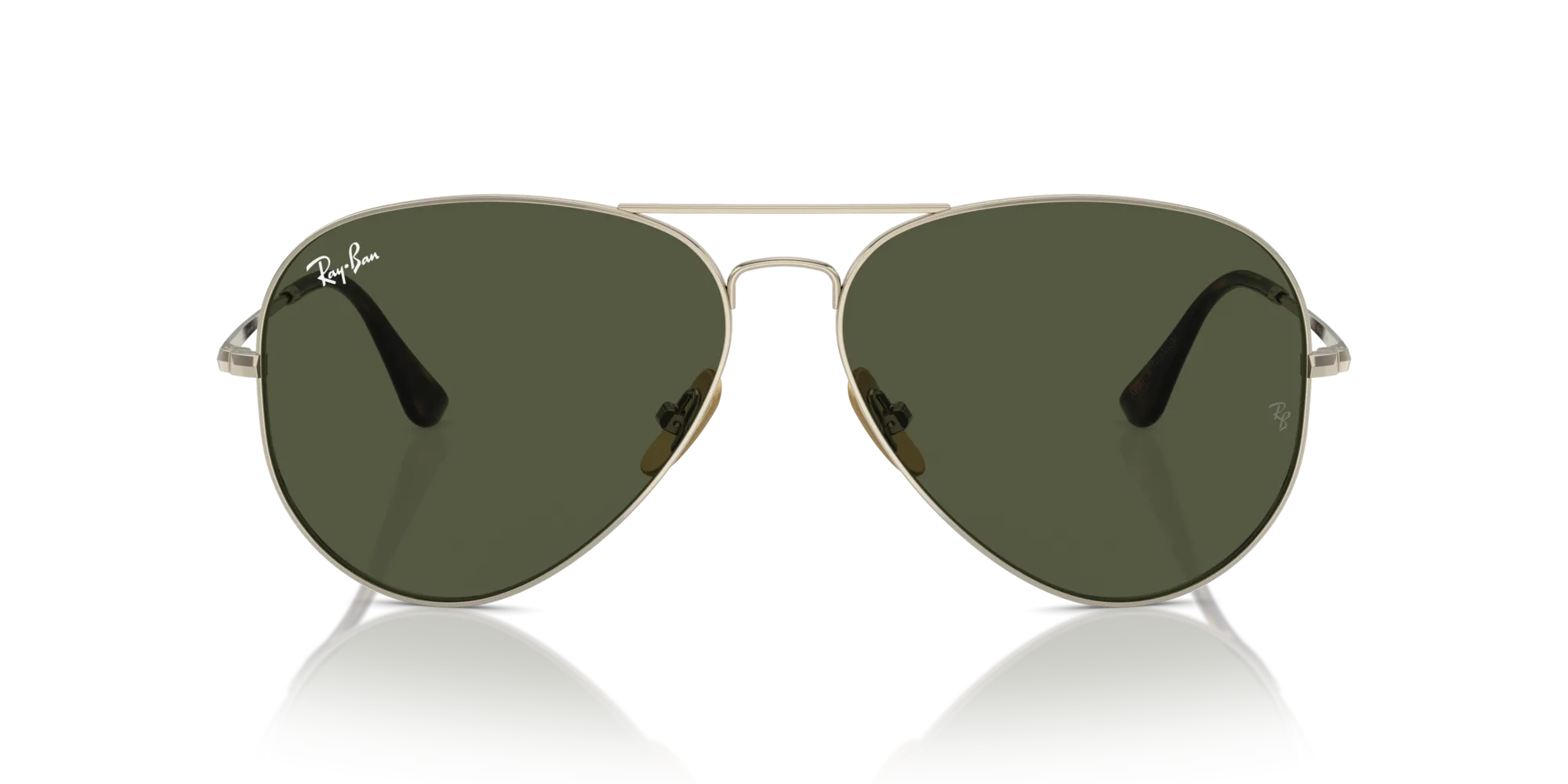 Ray - Ban RB8089 AVIATOR TITANIUM 926531 Occhiali da sole Titanio Oro Verde Pilot Normale - immagine 3