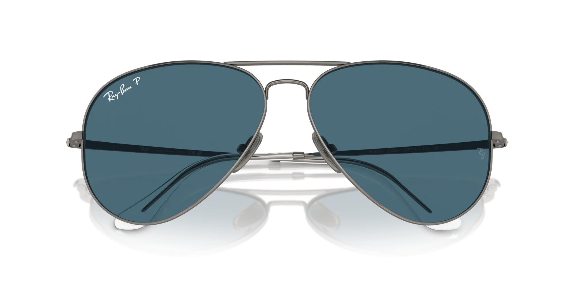 Ray - Ban RB8089 AVIATOR TITANIUM 165/S2 Occhiali da sole Titanio Grigio Blu Pilot Polarizzata Antiriflesso - immagine 2