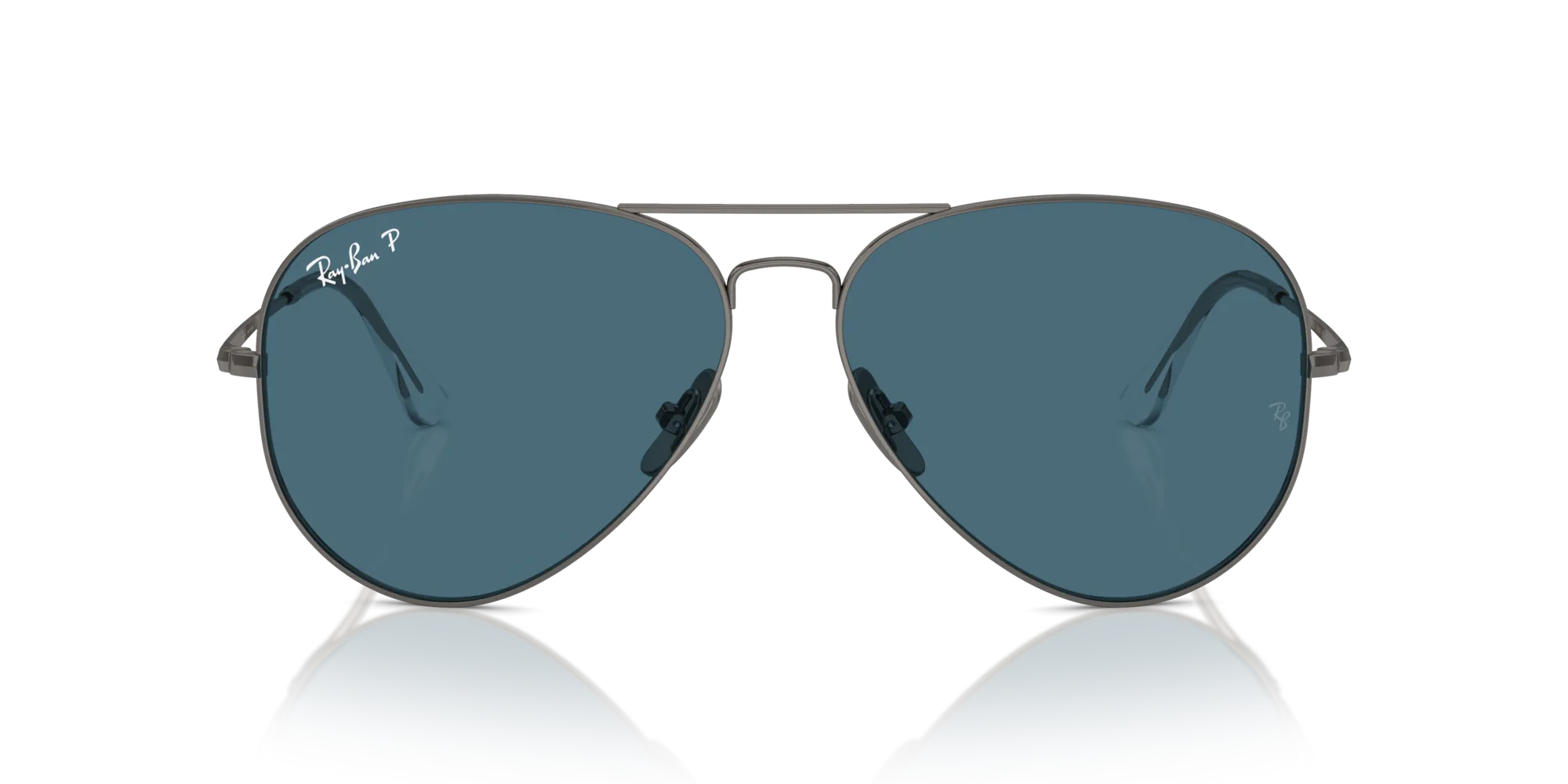 Ray - Ban RB8089 AVIATOR TITANIUM 165/S2 Occhiali da sole Titanio Grigio Blu Pilot Polarizzata Antiriflesso - immagine 3