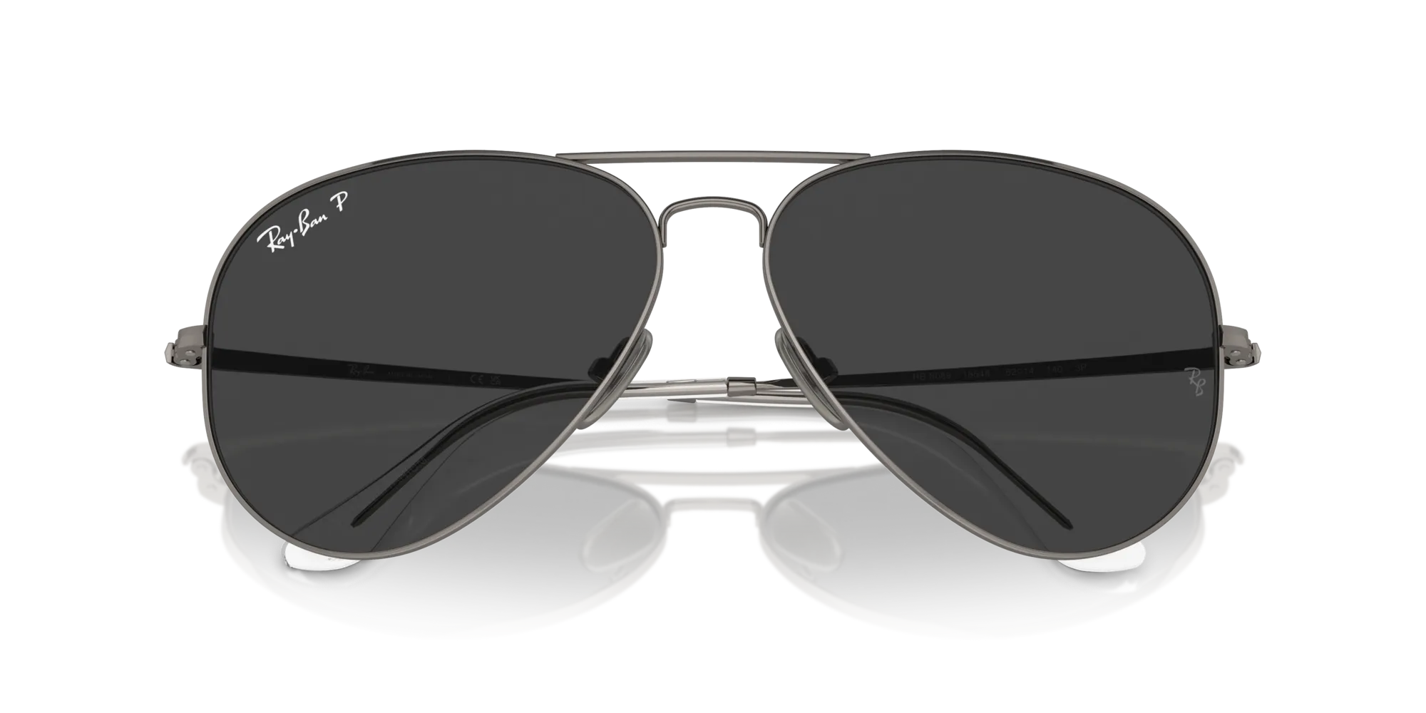 Ray - Ban RB8089 AVIATOR TITANIUM 165/48 Occhiali da sole Titanio Grigio Nero Pilot Polarizzata - immagine 2