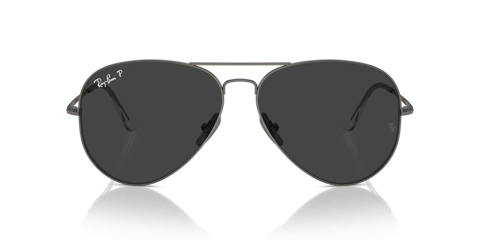 Ray - Ban RB8089 AVIATOR TITANIUM 165/48 Occhiali da sole Titanio Grigio Nero Pilot Polarizzata - immagine 3