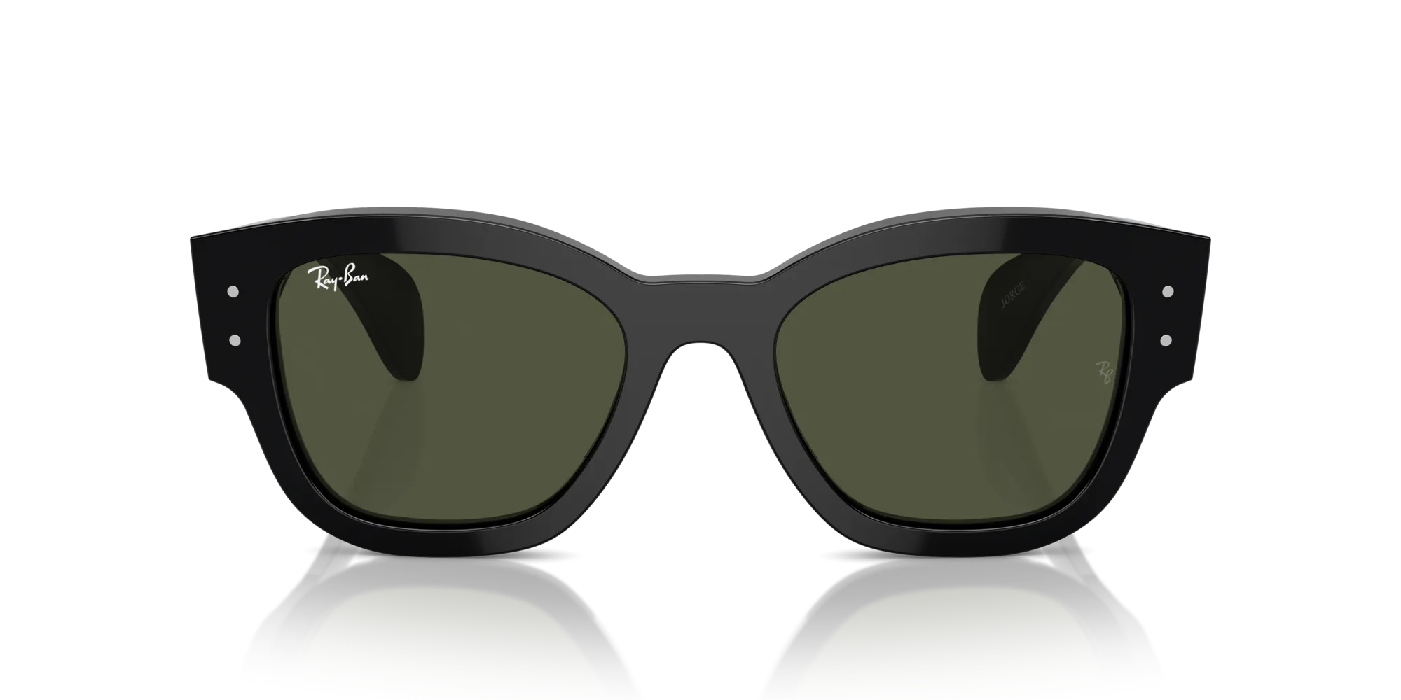 Ray - Ban RB7681S JORGE 901/31 Occhiali da sole Acetato Nero Verde Squadrata Normale - immagine 3