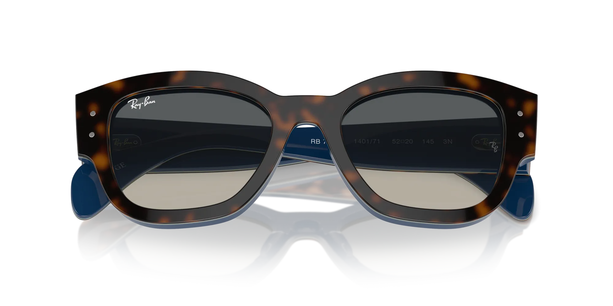 Ray - Ban RB7681S JORGE 140171 Occhiali da sole Acetato Blu Grigio Squadrata Normale Sfumato - immagine 2