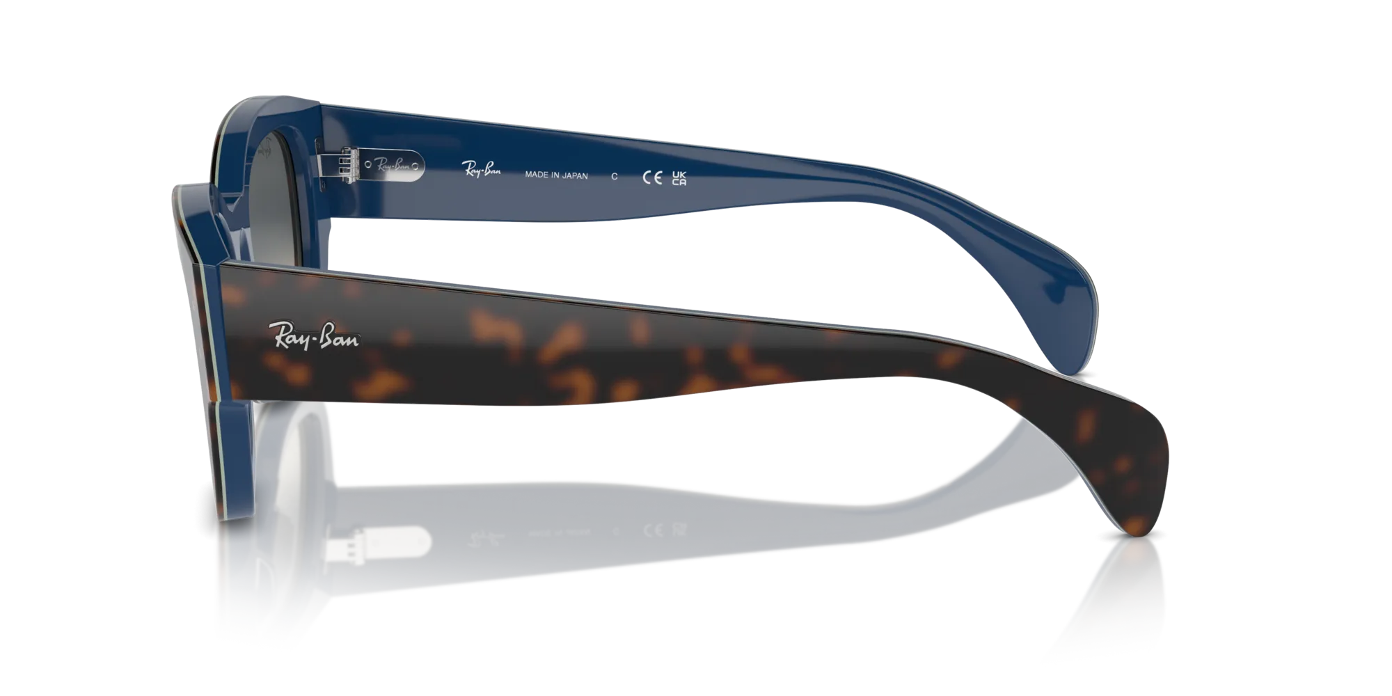 Ray - Ban RB7681S JORGE 140171 Occhiali da sole Acetato Blu Grigio Squadrata Normale Sfumato - immagine 4