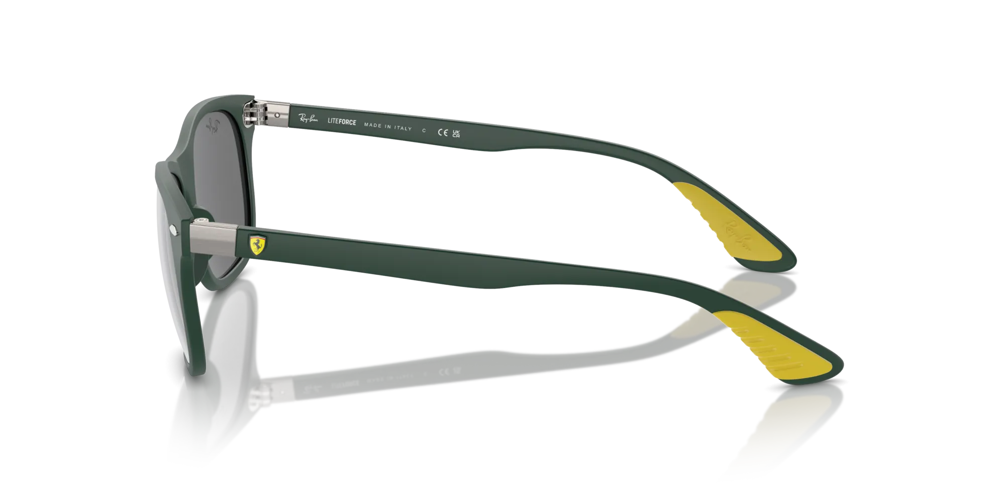 Ray - Ban RB4607M F6996G Occhiali da sole Peek Verde Grigio Squadrata Normale Specchiato - immagine 4
