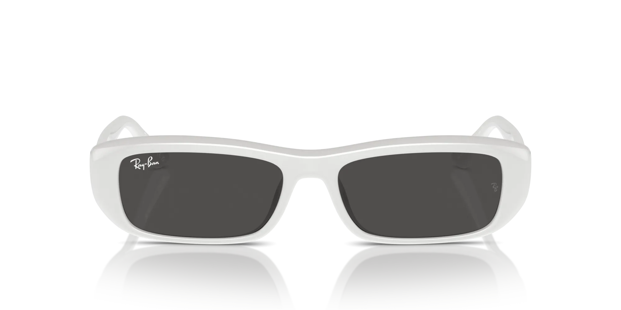 Ray - Ban RB4436D 677287 Occhiali da sole Iniettato Bianco Grigio Pillow Normale - immagine 3