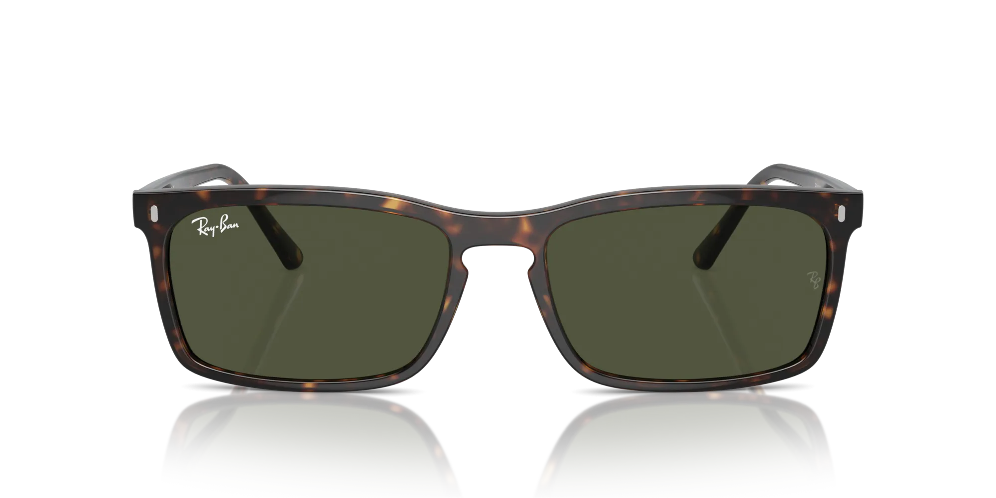 Ray - Ban RB4435 902/31 Occhiali da sole Acetato Tartaruga Verde Squadrata Normale - immagine 3