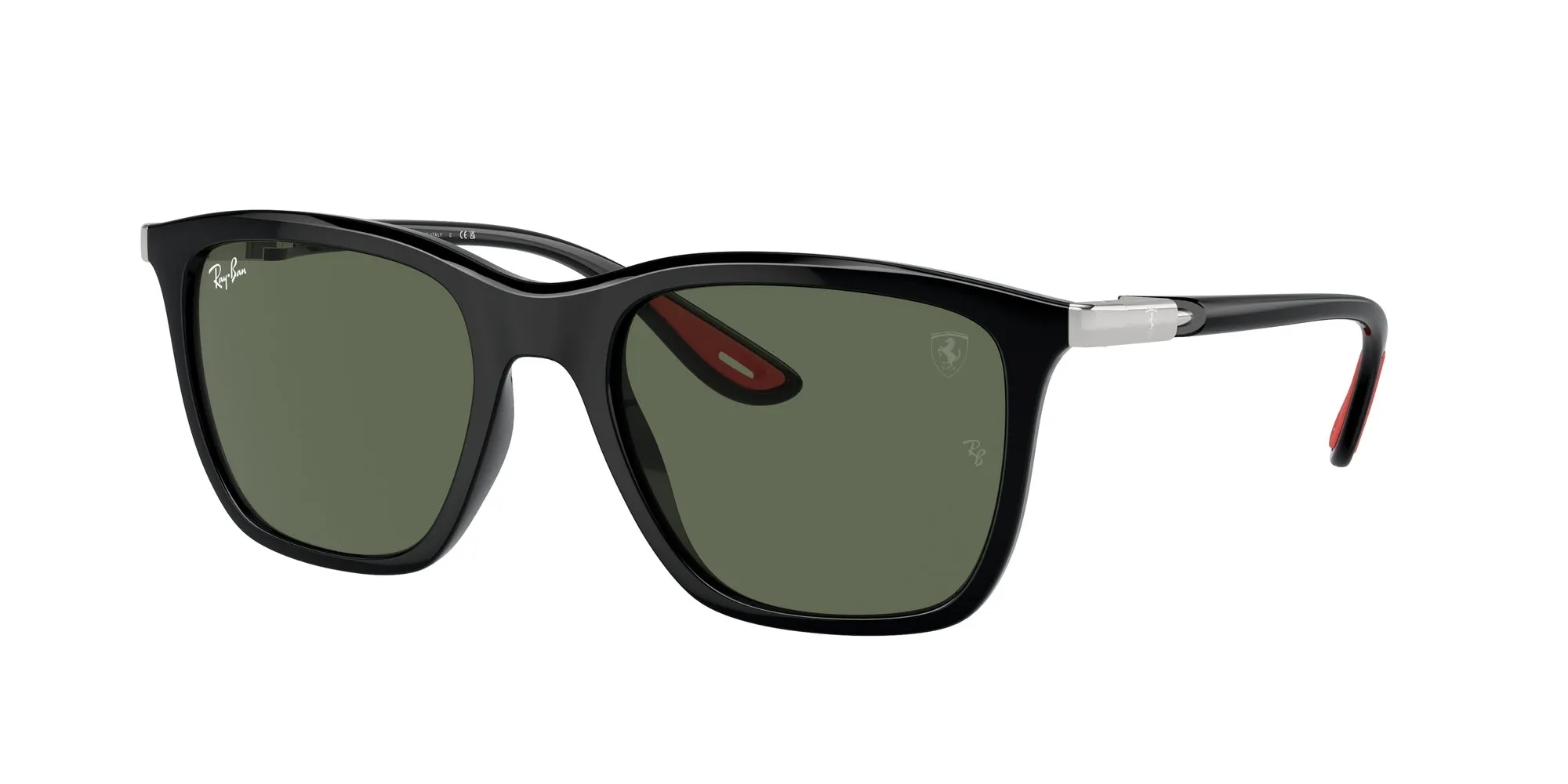Ray - Ban RB4433M F60171 Occhiali da sole Nylon Nero Verde Squadrata Normale - immagine 1