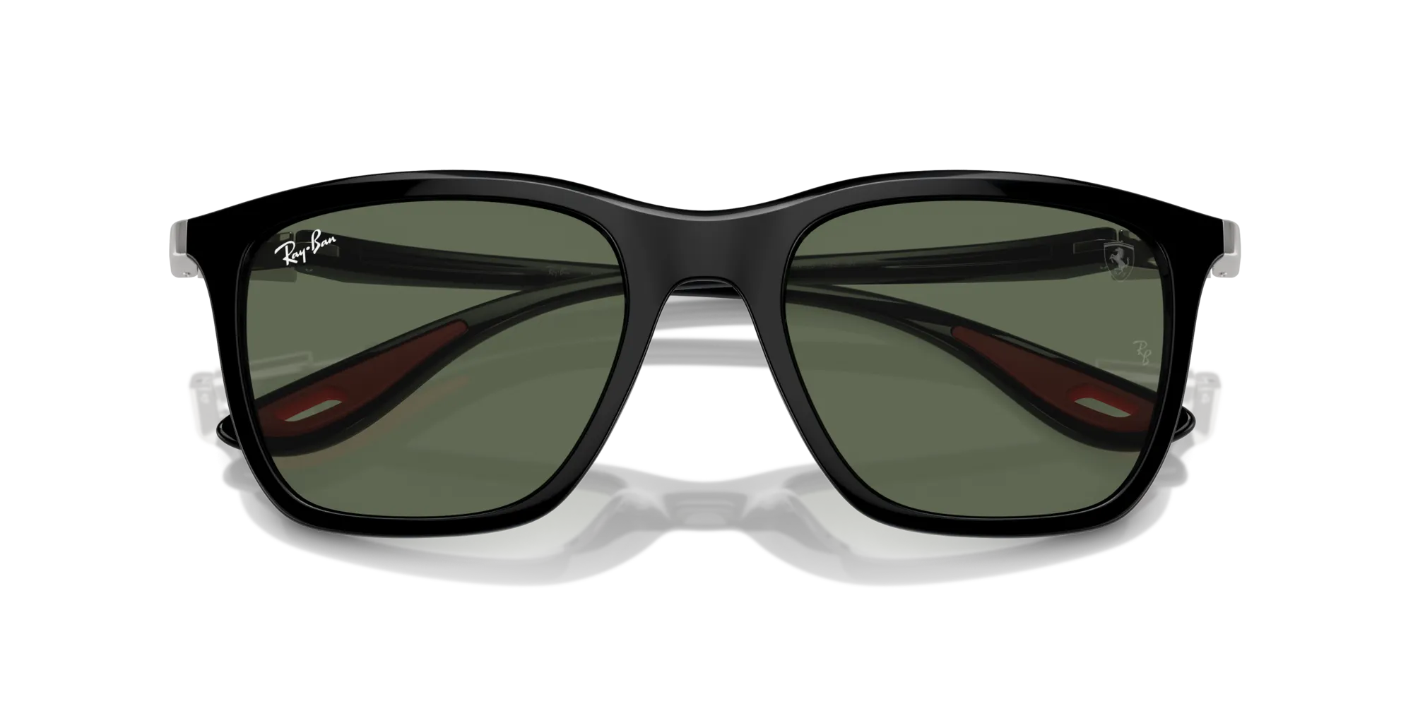 Ray - Ban RB4433M F60171 Occhiali da sole Nylon Nero Verde Squadrata Normale - immagine 2