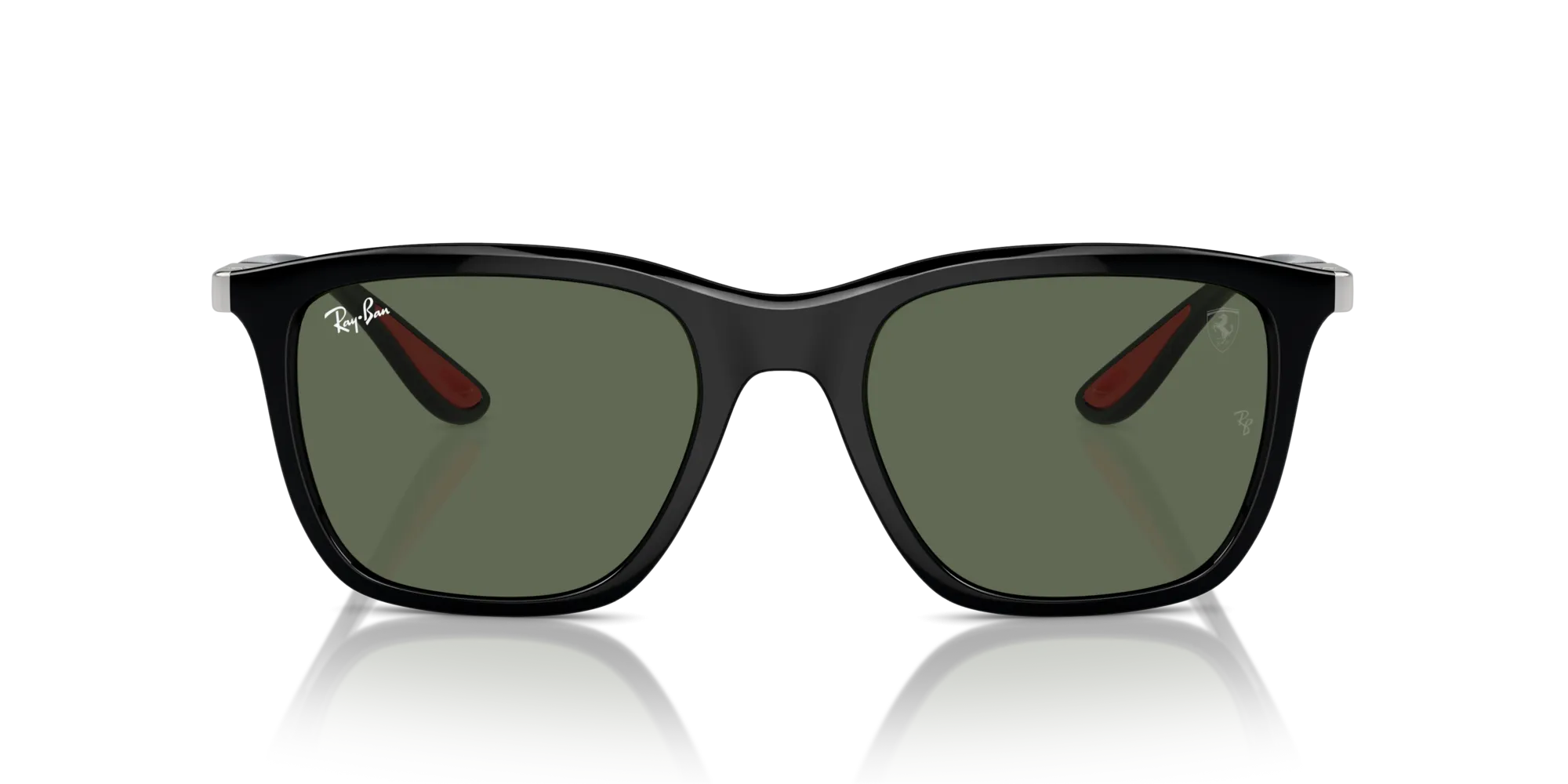 Ray - Ban RB4433M F60171 Occhiali da sole Nylon Nero Verde Squadrata Normale - immagine 3
