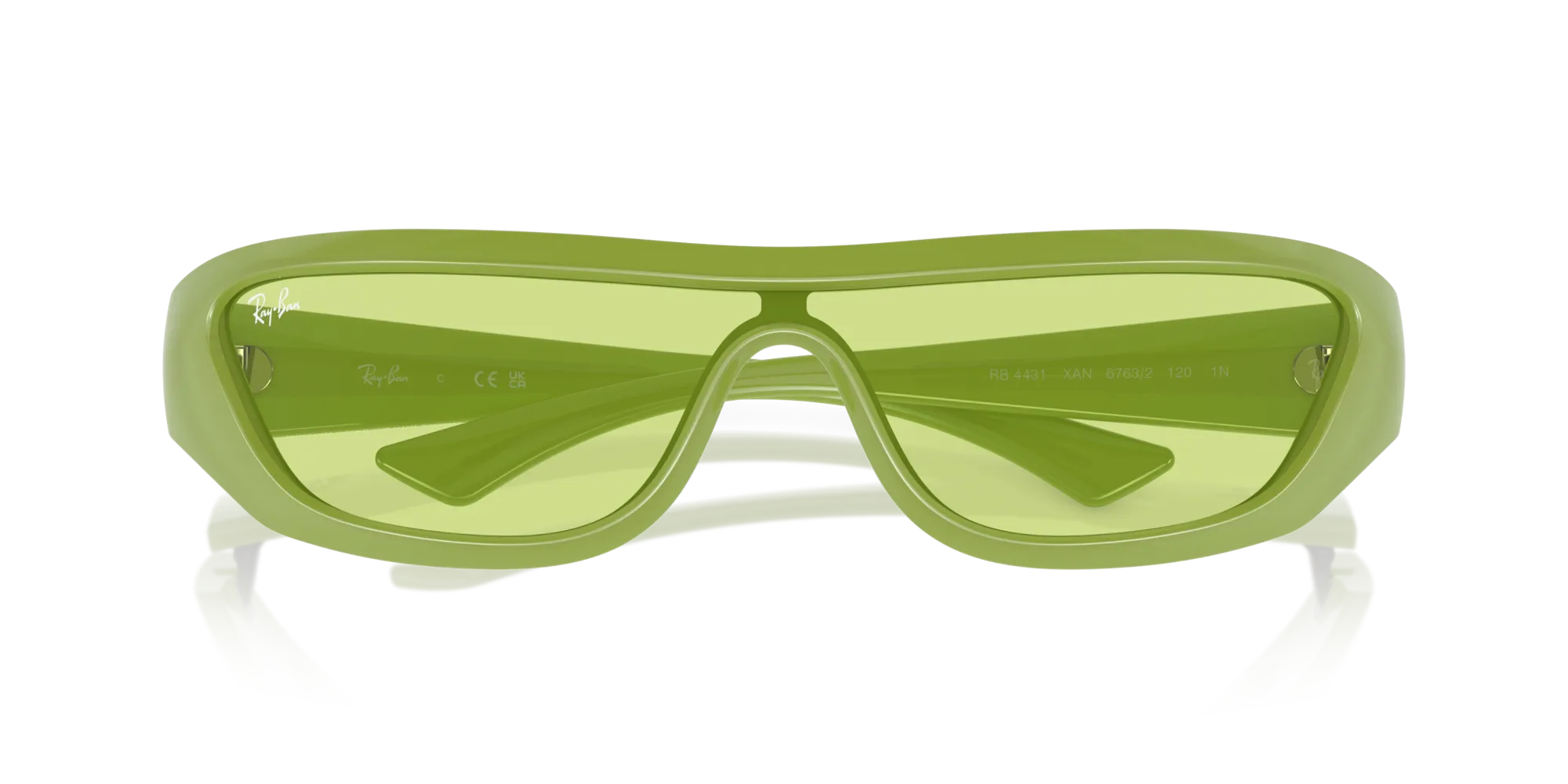 Ray - Ban RB4431 XAN 6763/2 Occhiali da sole Iniettato Verde Verde Geometrica Normale - immagine 2