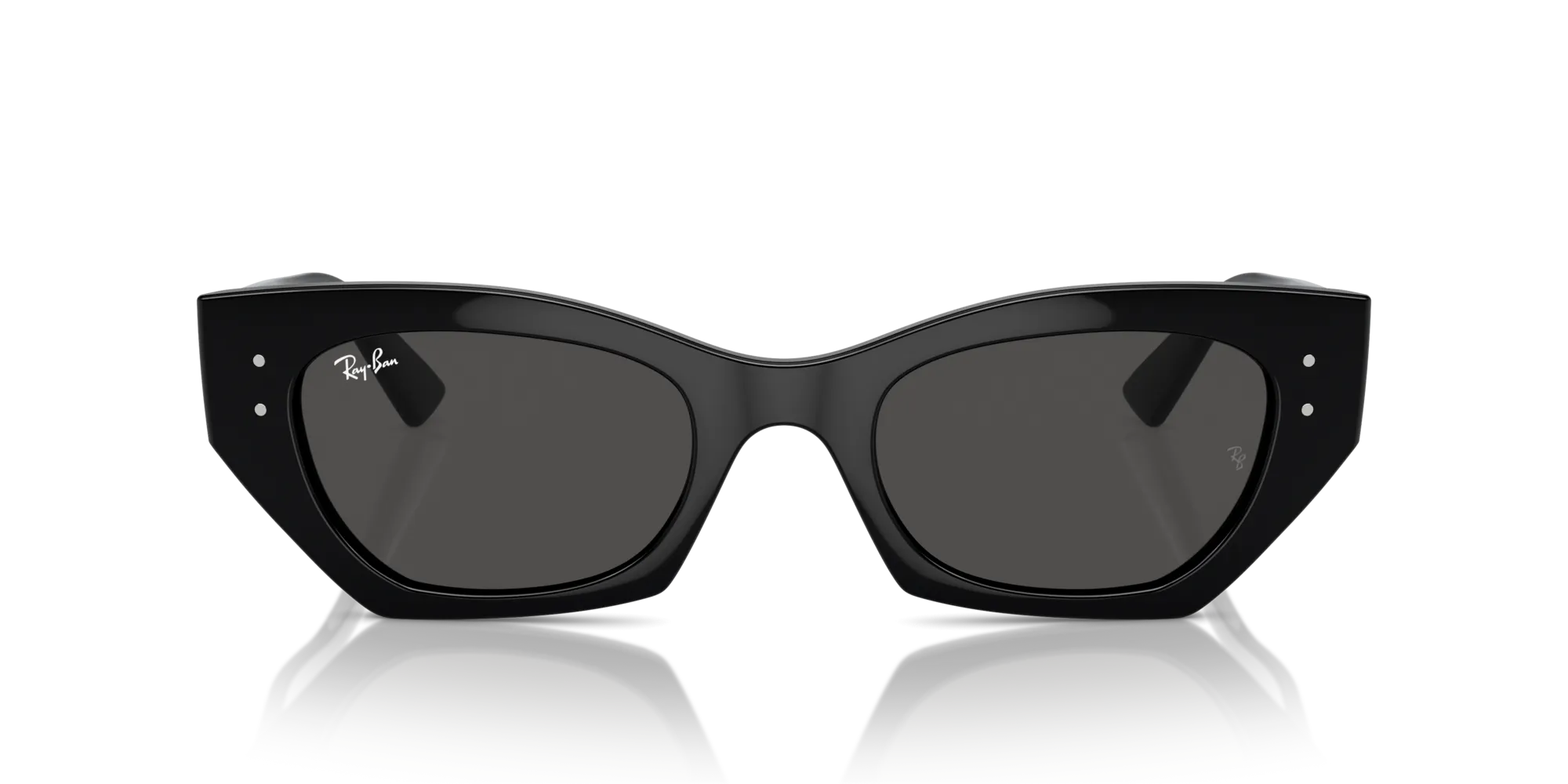 Ray - Ban RB4430 ZENA 667787 Occhiali da sole Iniettato Nero Grigio Geometrica Normale - immagine 3