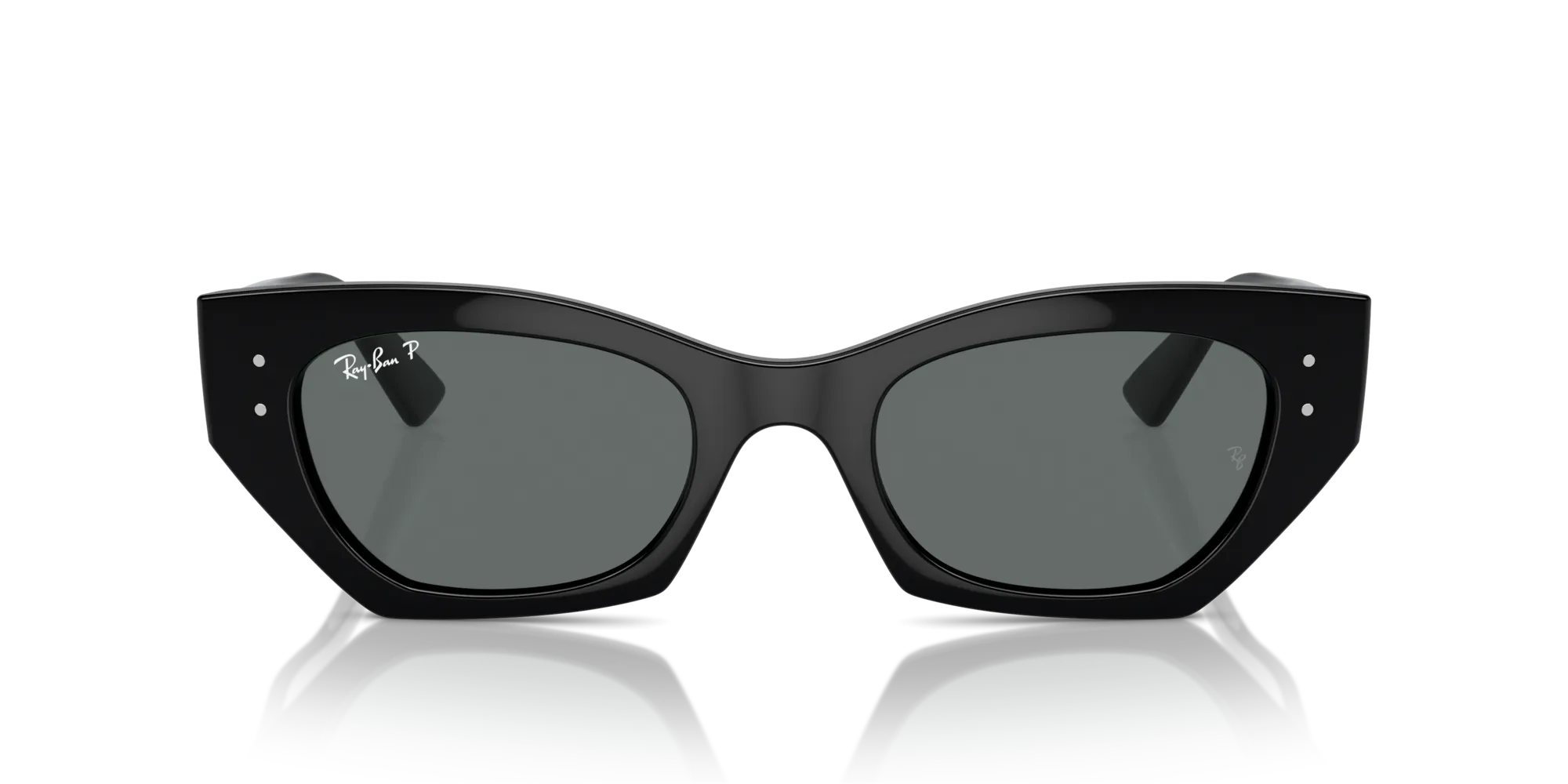 Ray - Ban RB4430 ZENA 667781 Occhiali da sole Iniettato Nero Grigio Geometrica Polarizzata - immagine 3