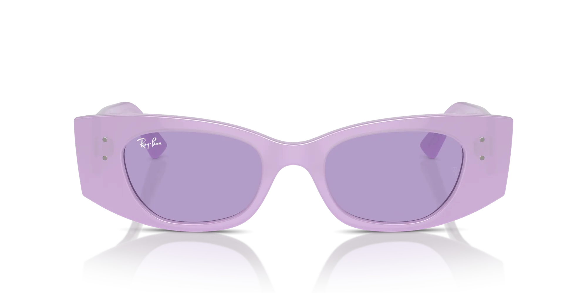 Ray - Ban RB4427 KAT 67581A Occhiali da sole Iniettato Viola Viola Geometrica Normale - immagine 3