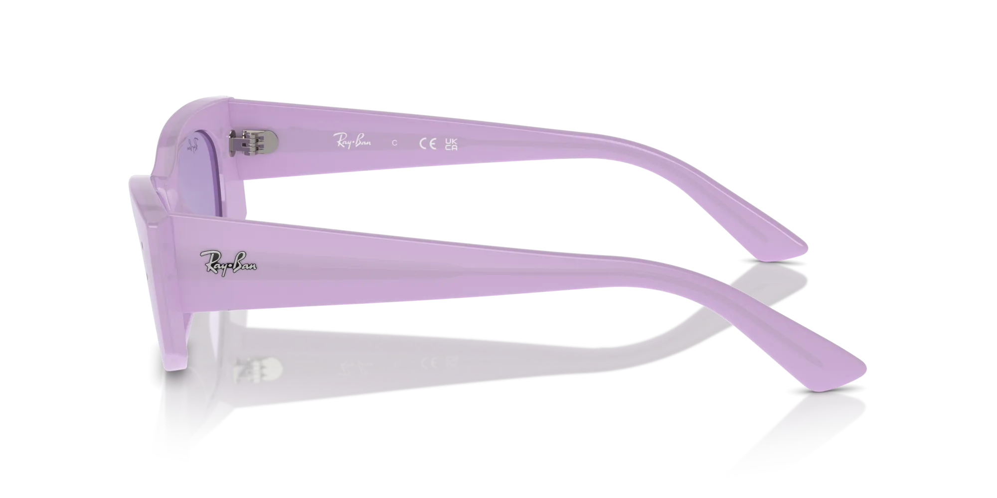 Ray - Ban RB4427 KAT 67581A Occhiali da sole Iniettato Viola Viola Geometrica Normale - immagine 4