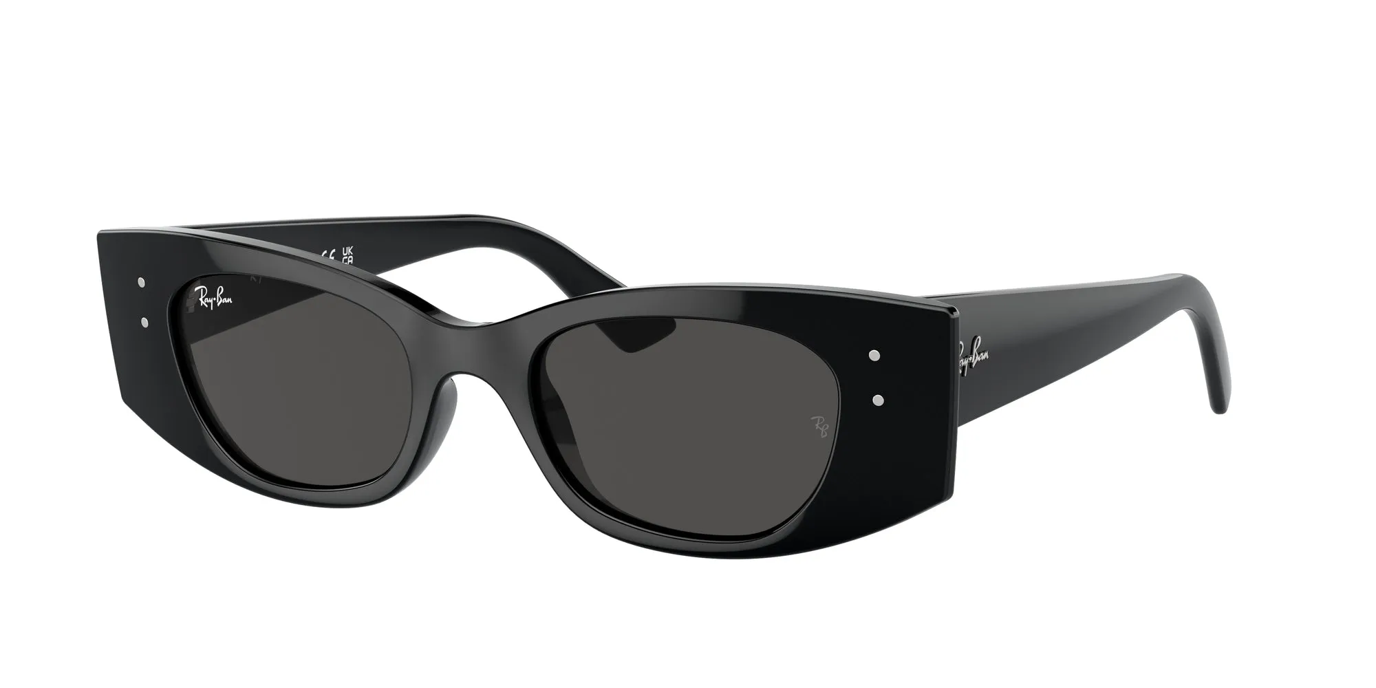 Ray - Ban RB4427 KAT 667787 Occhiali da sole Iniettato Nero Grigio Geometrica Normale - immagine 1