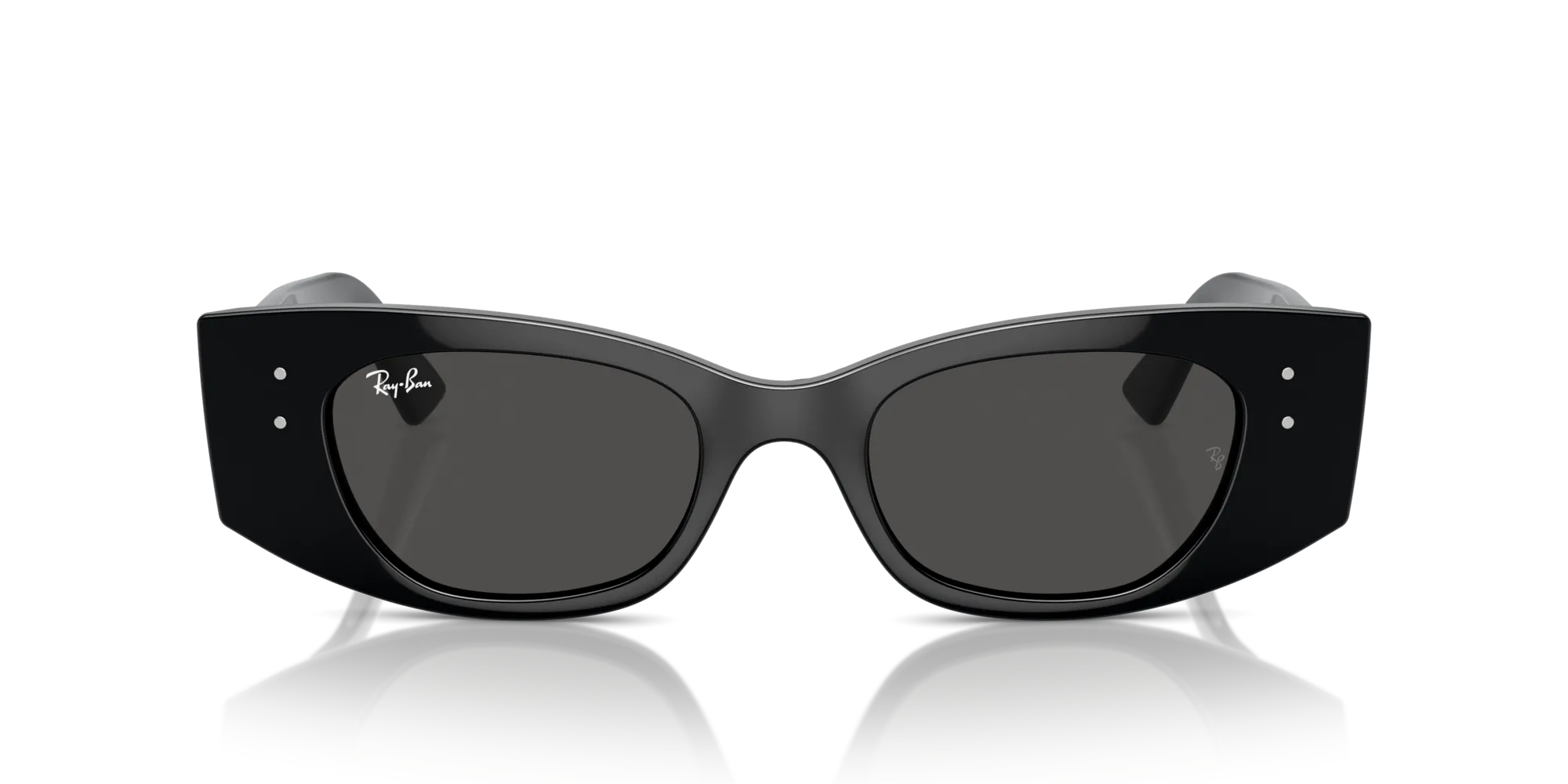 Ray - Ban RB4427 KAT 667787 Occhiali da sole Iniettato Nero Grigio Geometrica Normale - immagine 3
