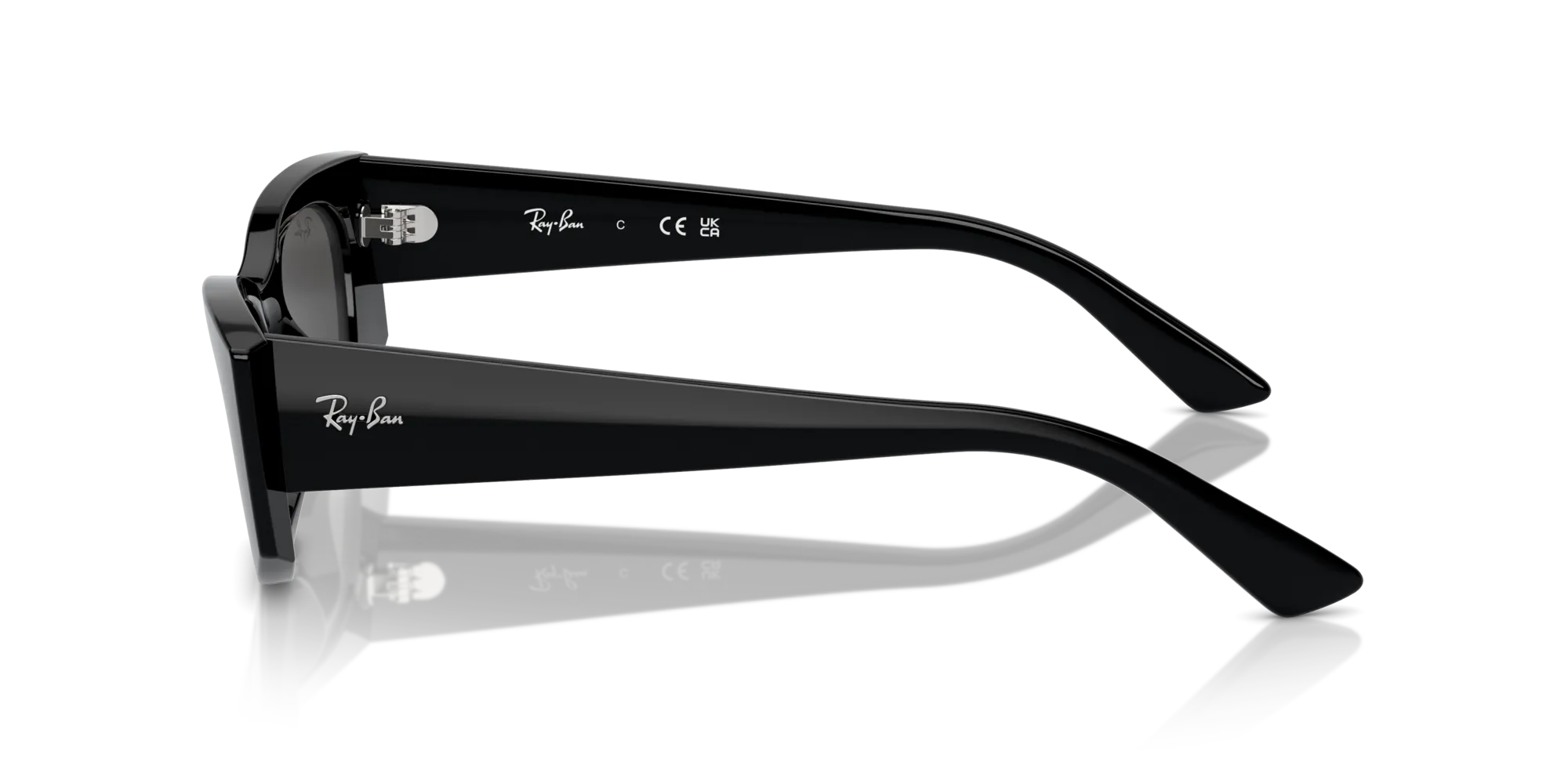 Ray - Ban RB4427 KAT 667787 Occhiali da sole Iniettato Nero Grigio Geometrica Normale - immagine 4