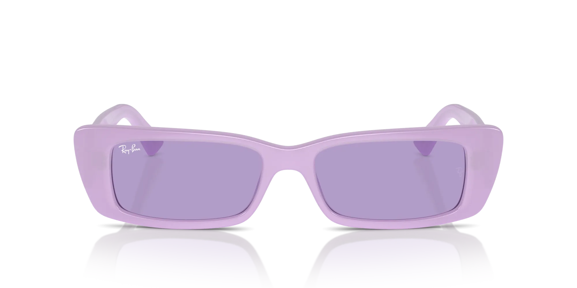 Ray - Ban RB4425 TERU 67581A Occhiali da sole Iniettato Viola Viola Squadrata Normale - immagine 3