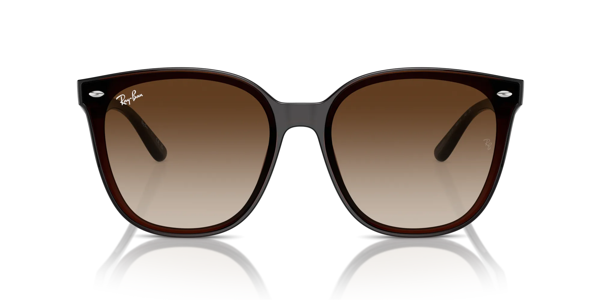 Ray - Ban RB4423D 714/13 Occhiali da sole Iniettato Marrone Marrone Squadrata Normale Sfumato - immagine 3