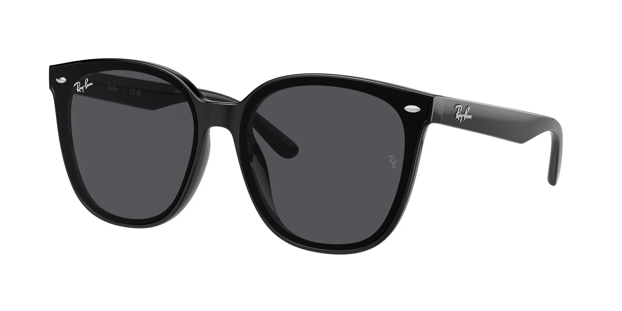 Ray - Ban RB4423D 601/87 Occhiali da sole Iniettato Nero Grigio Squadrata Normale - immagine 1