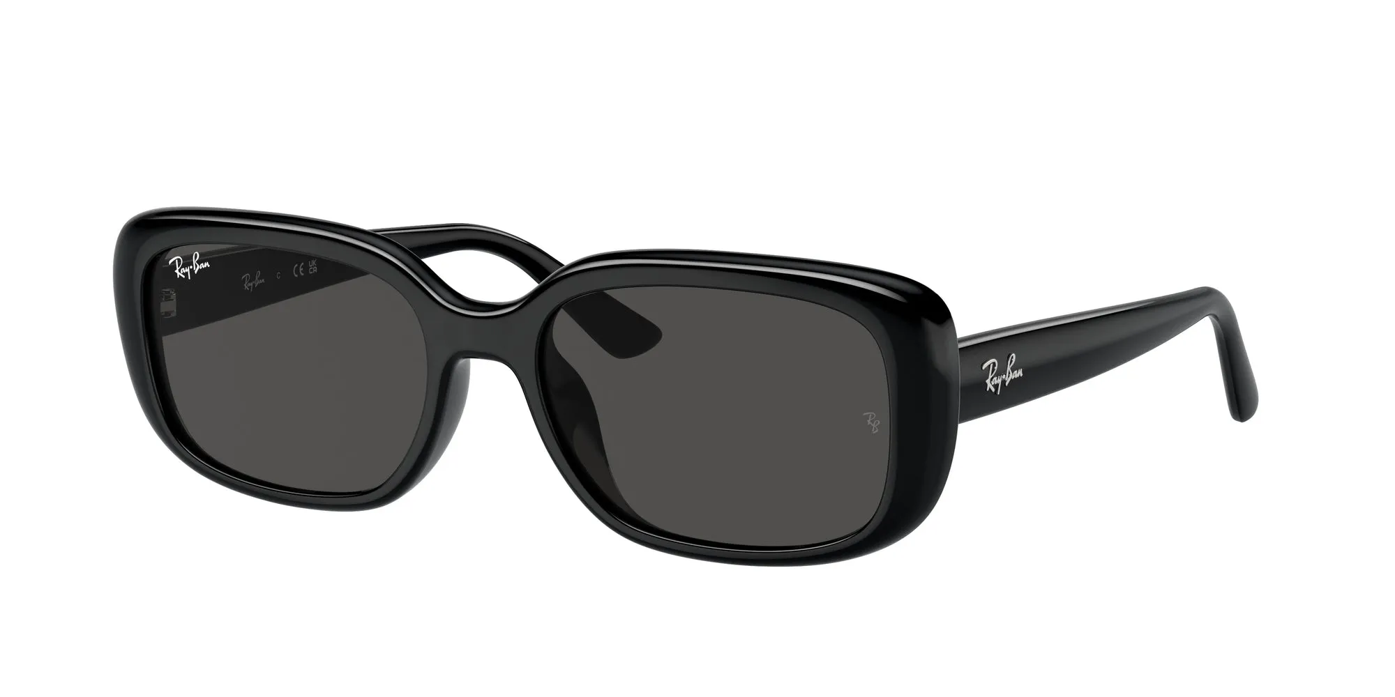 Ray - Ban RB4421D 667787 Occhiali da sole Acetato Nero Grigio Pillow Normale - immagine 1