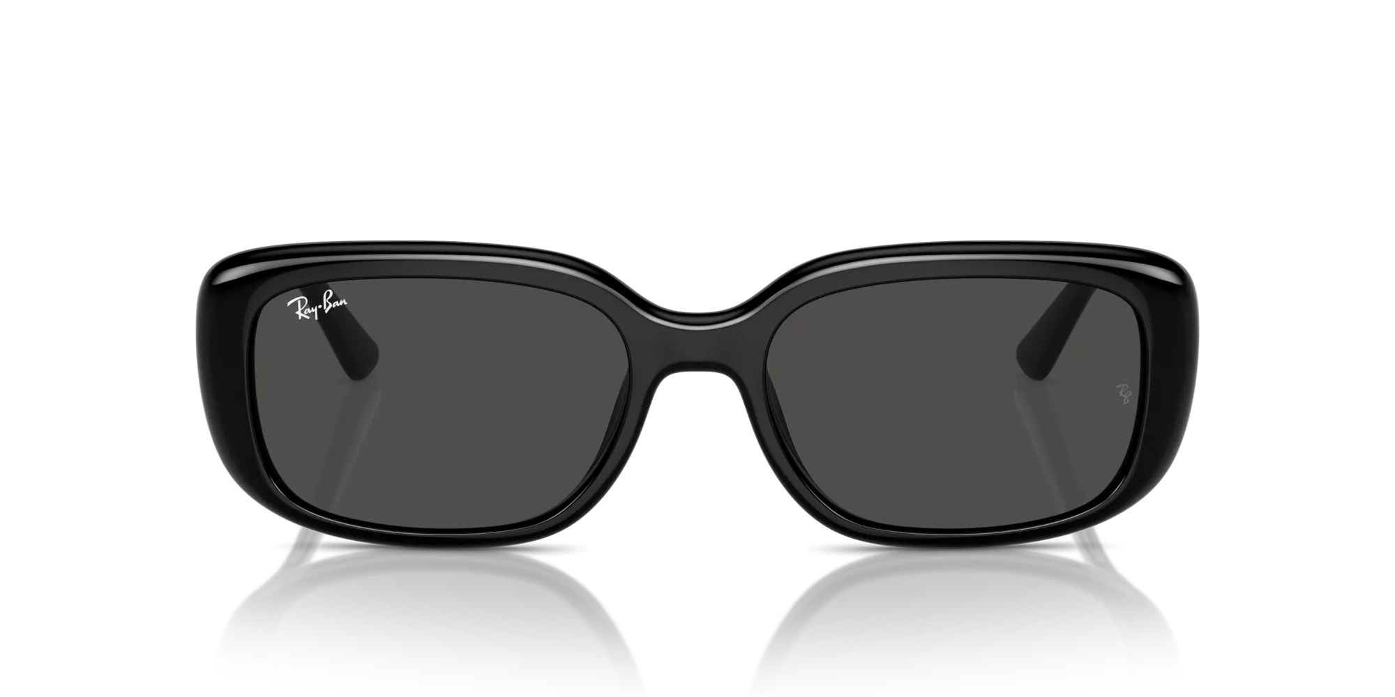 Ray - Ban RB4421D 667787 Occhiali da sole Acetato Nero Grigio Pillow Normale - immagine 3