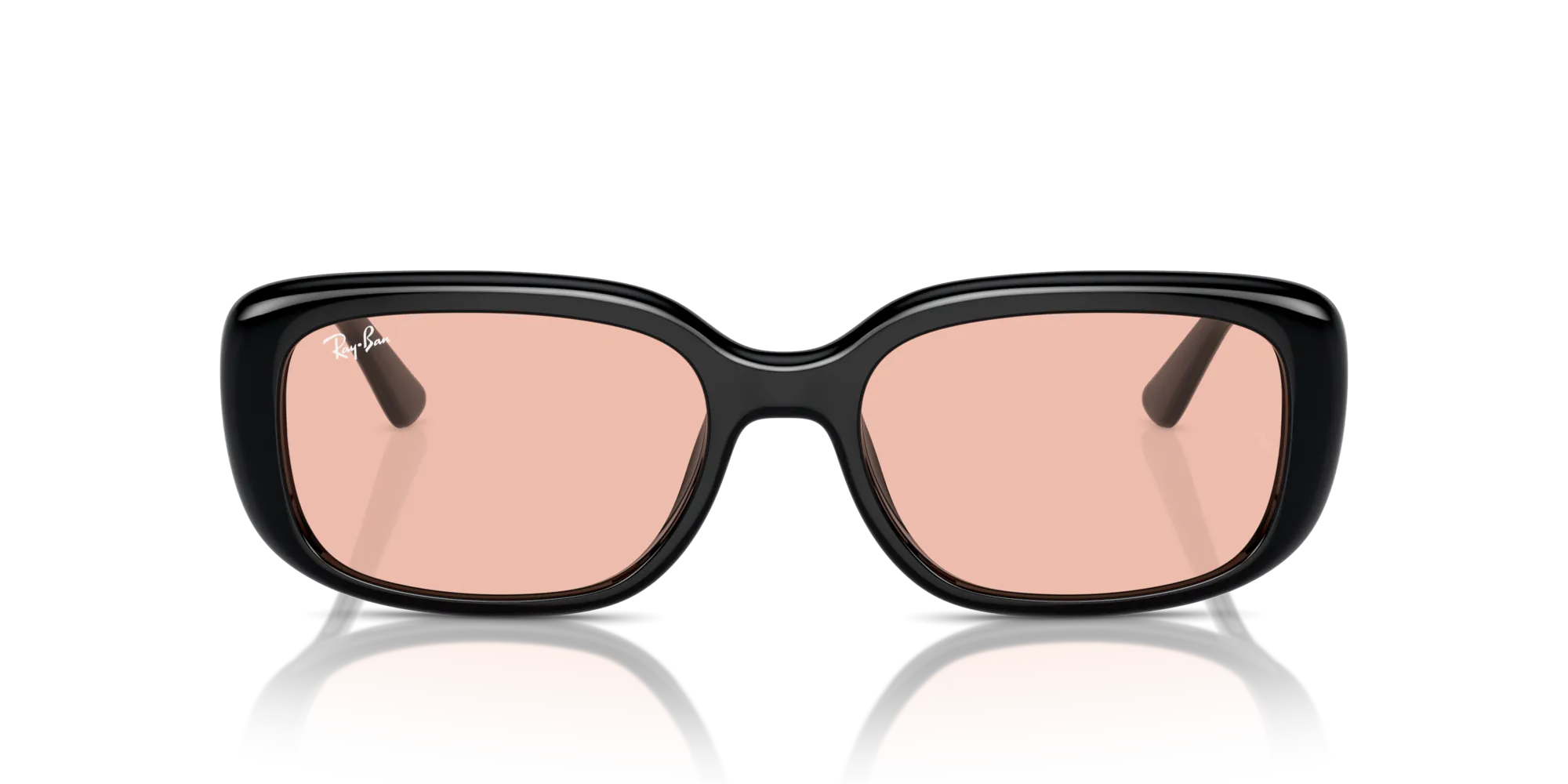 Ray - Ban RB4421D 667784 Occhiali da sole Acetato Nero Rosa Pillow Normale - immagine 3