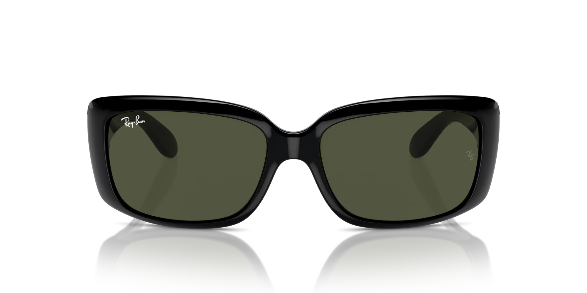 Ray - Ban RB4389 601/31 Occhiali da sole Acetato Nero Verde Pillow Normale - immagine 3
